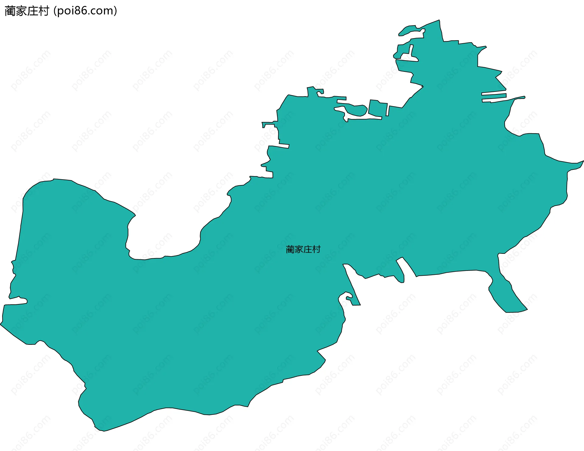 蔺家庄村边界地图