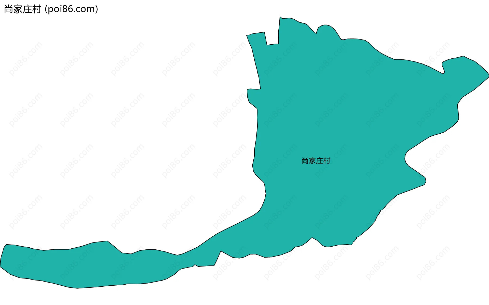 尚家庄村边界地图