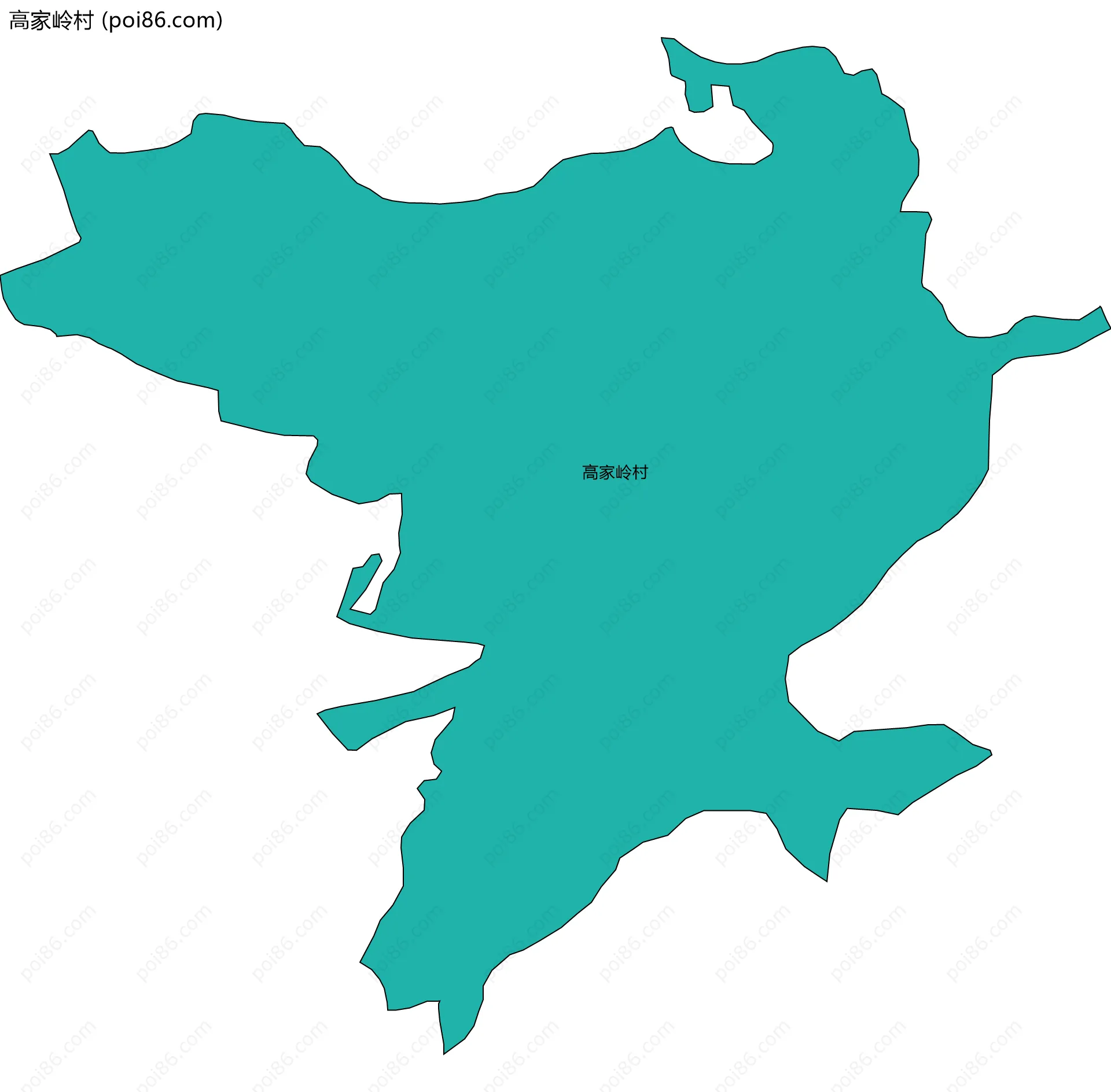 高家岭村边界地图