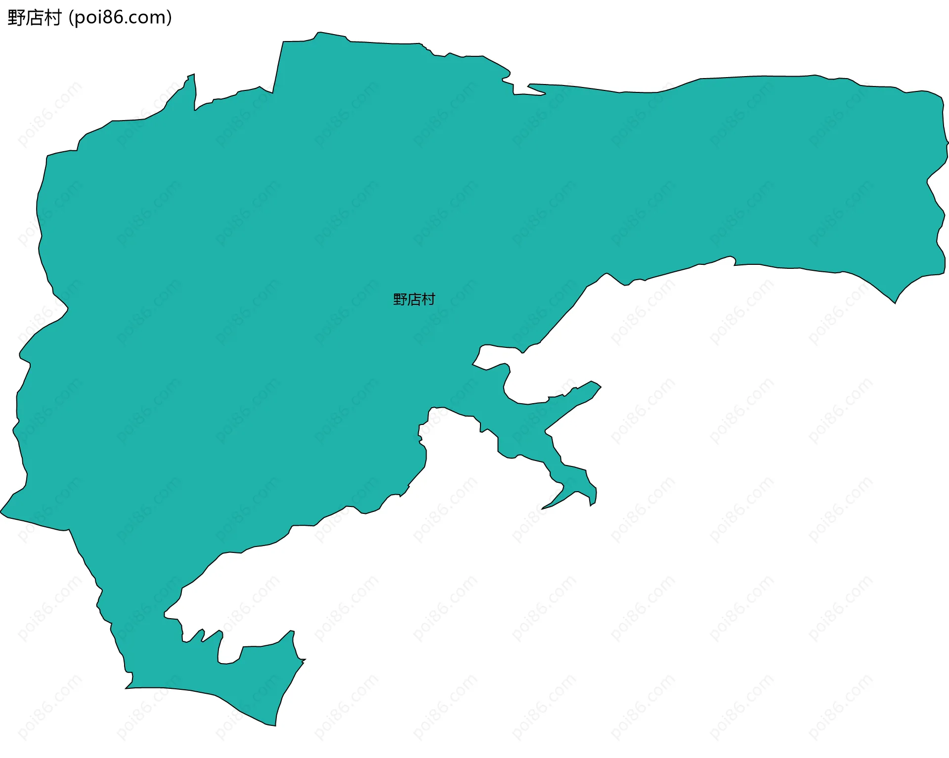 野店村边界地图