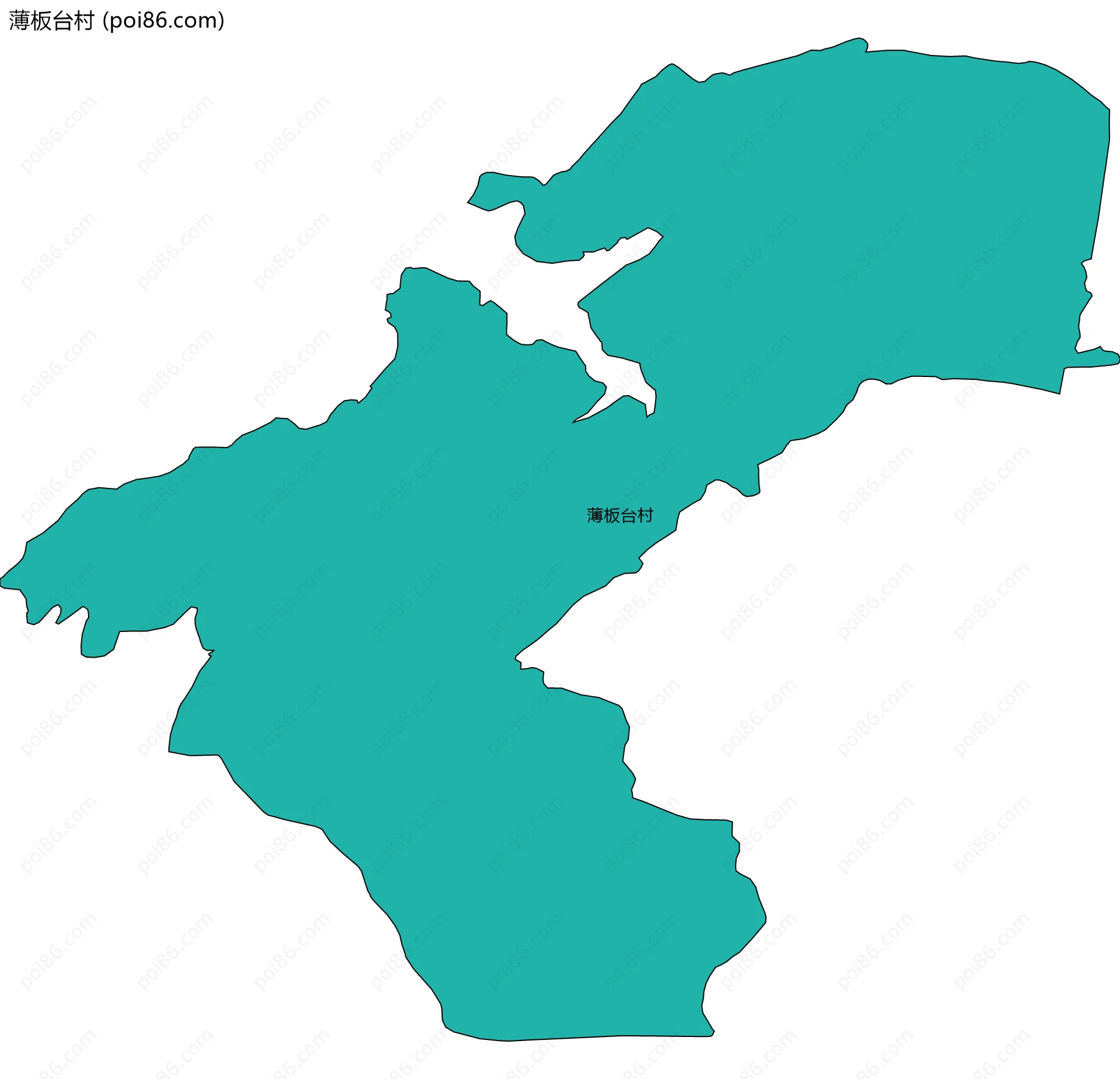 薄板台村边界地图