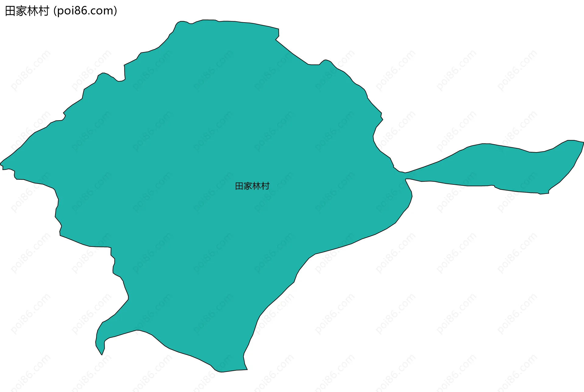 田家林村边界地图