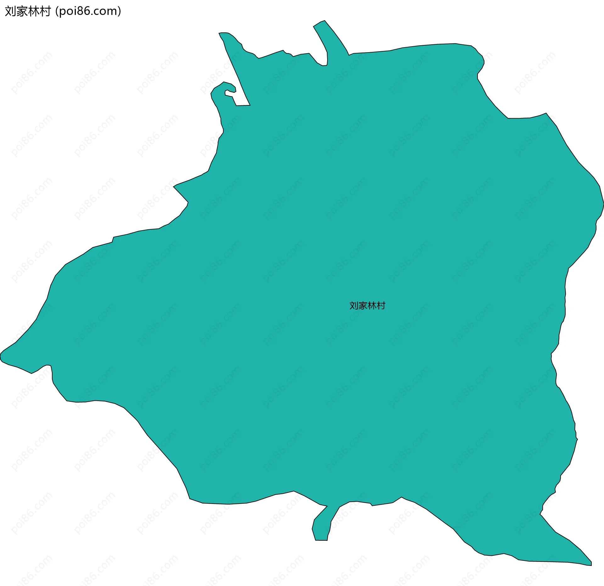 刘家林村边界地图