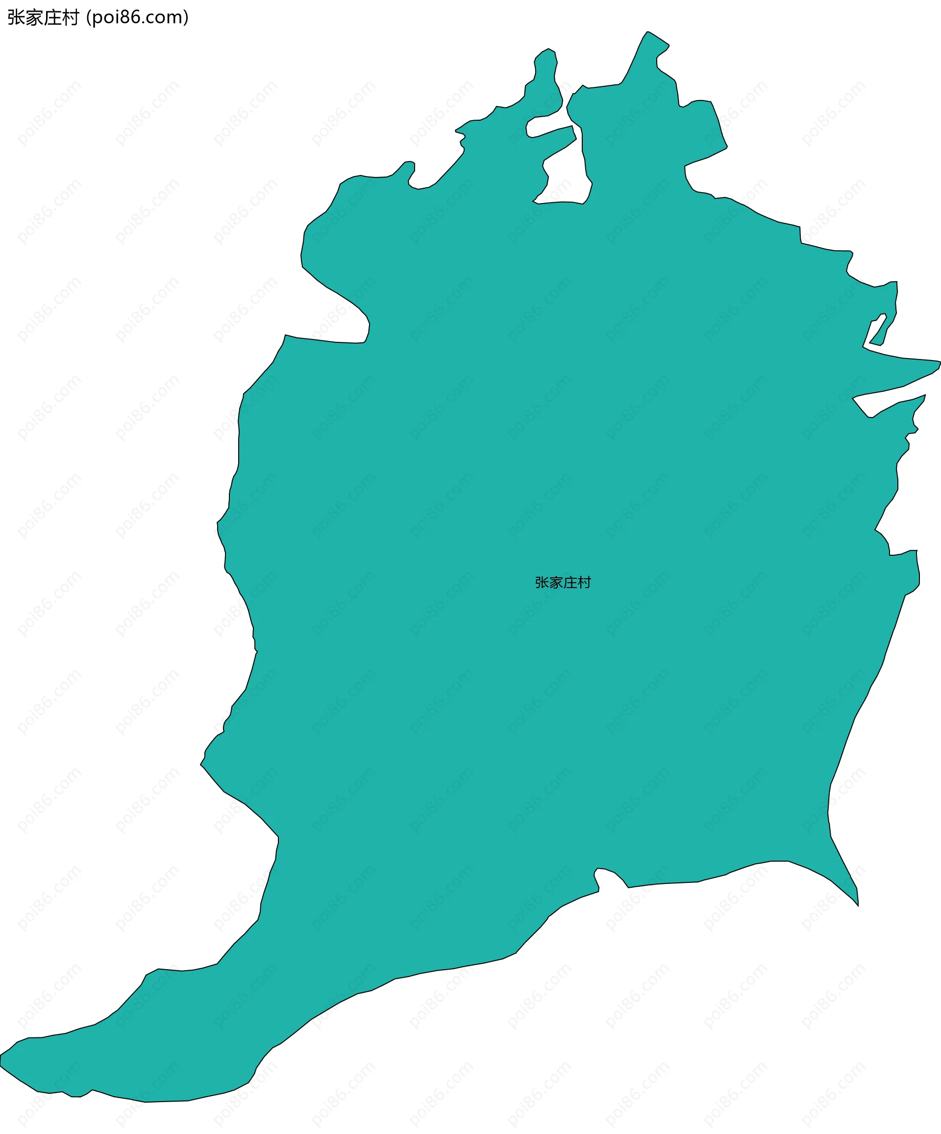 张家庄村边界地图