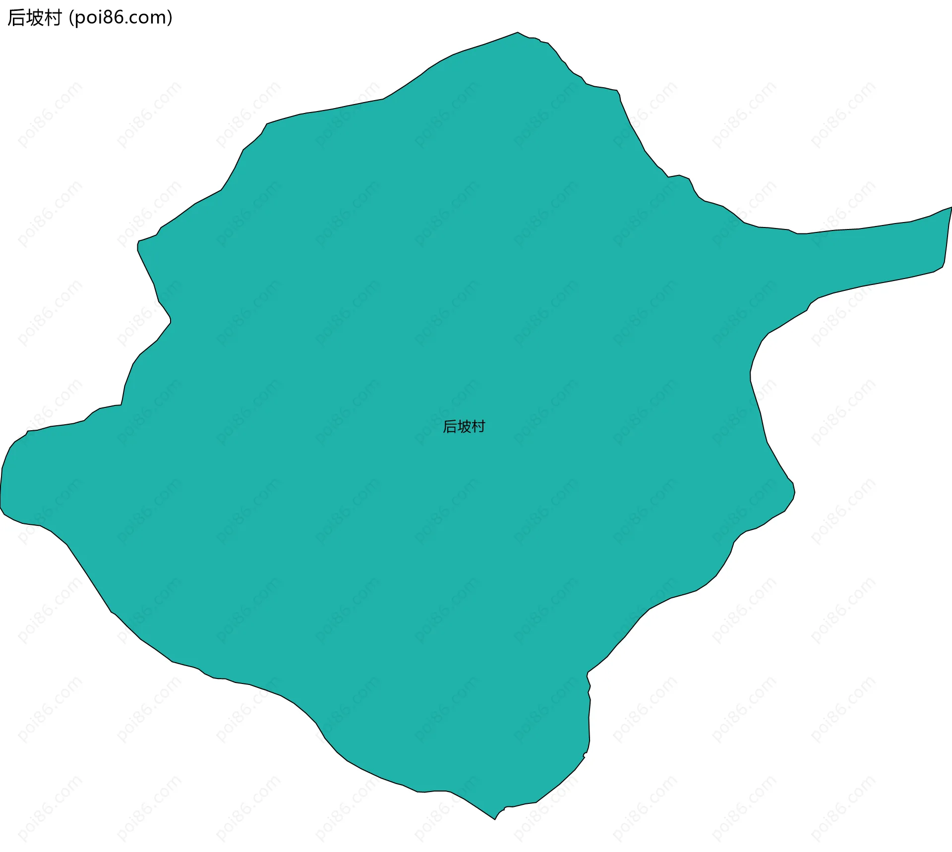 后坡村边界地图