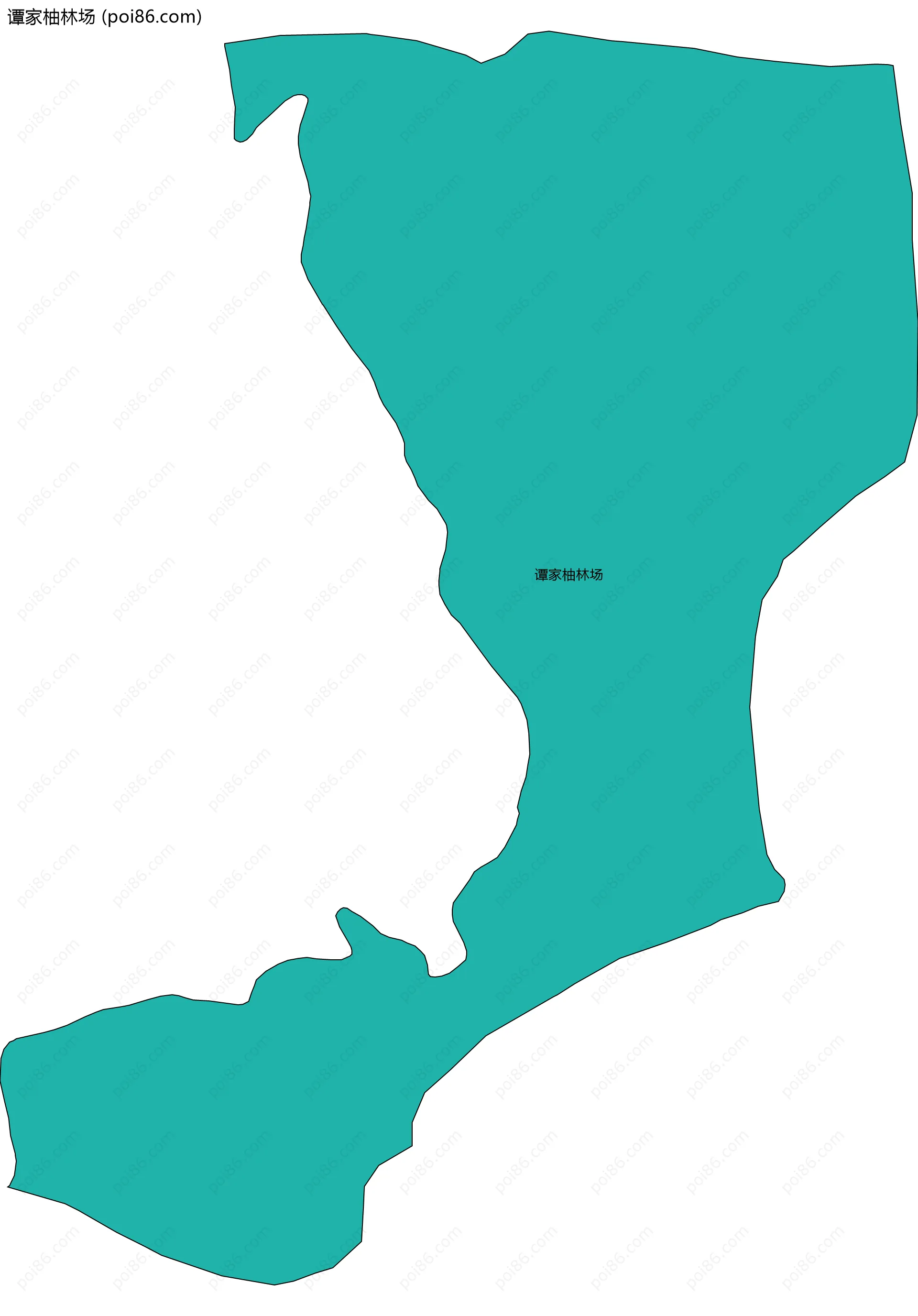 谭家柚林场边界地图