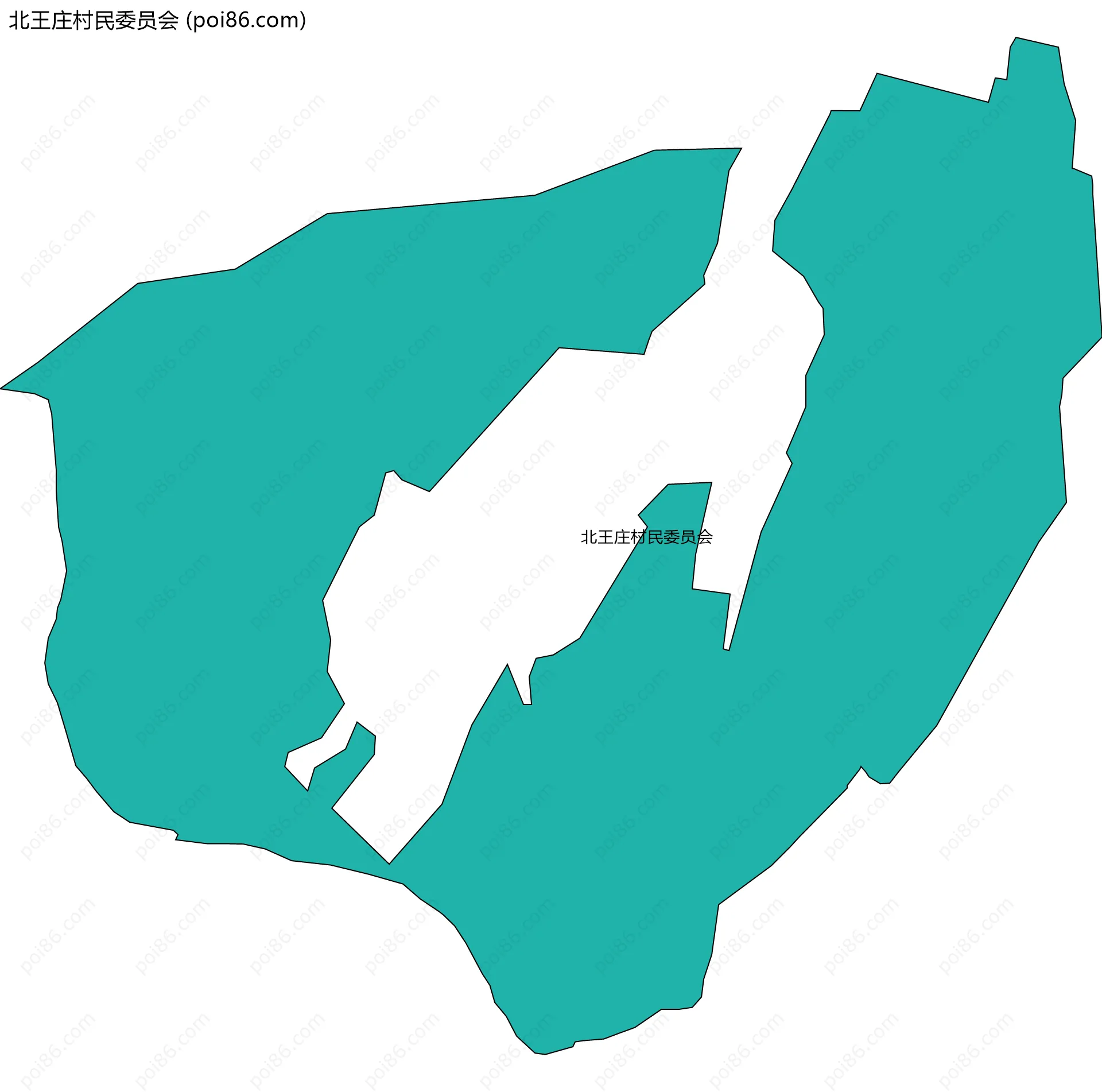 北王庄村民委员会边界地图