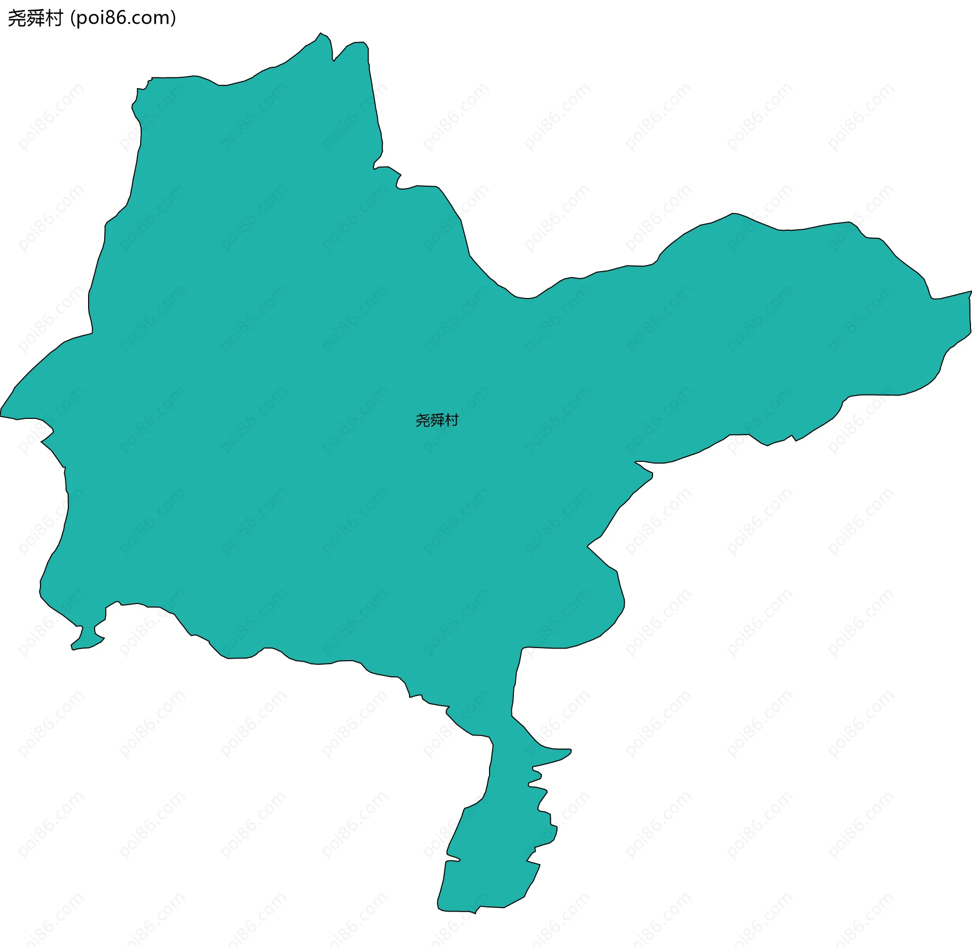 尧舜村边界地图