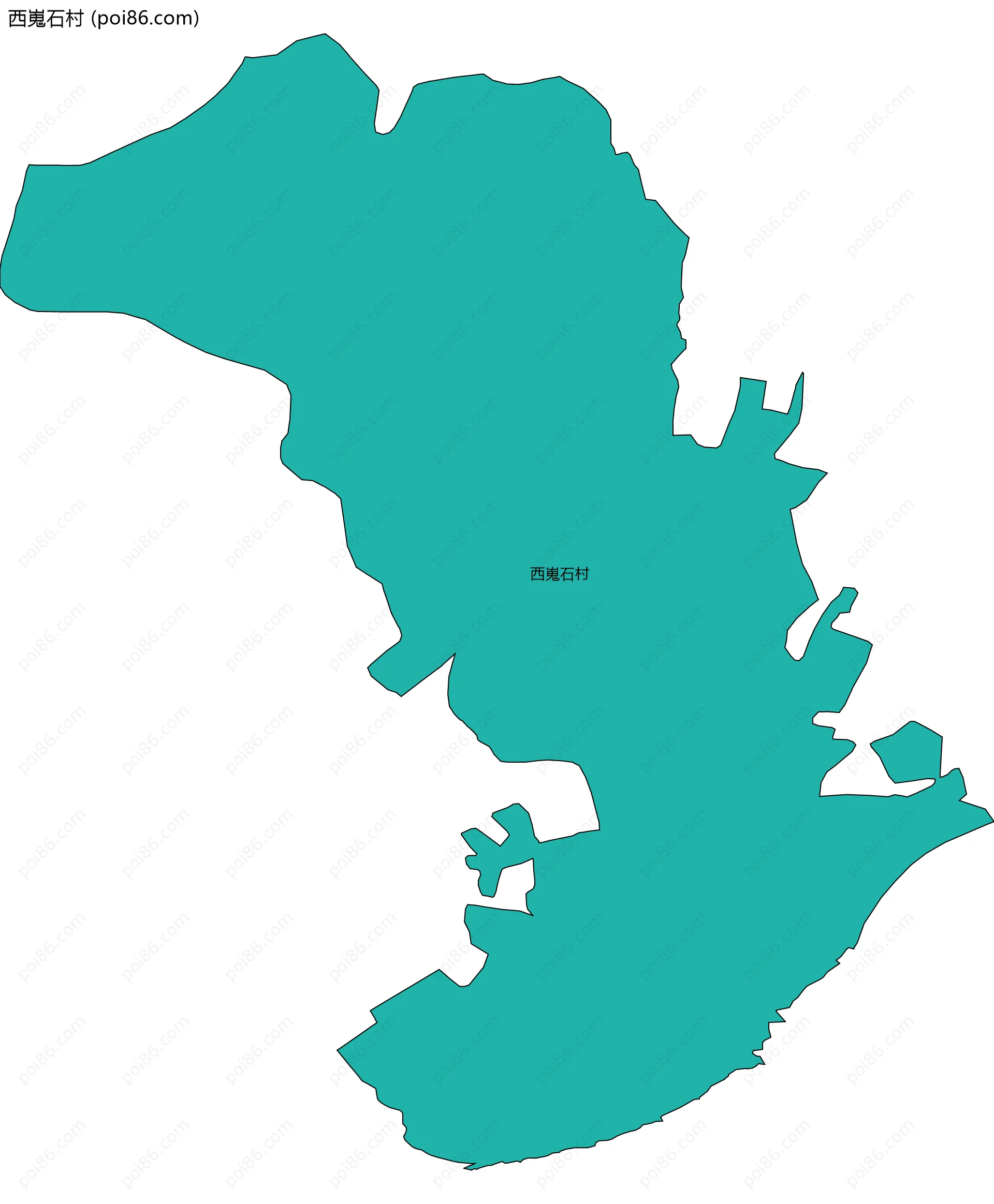 西嵬石村边界地图