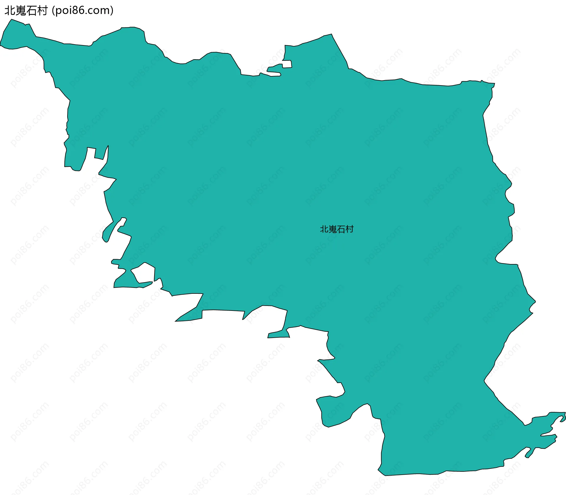 北嵬石村边界地图