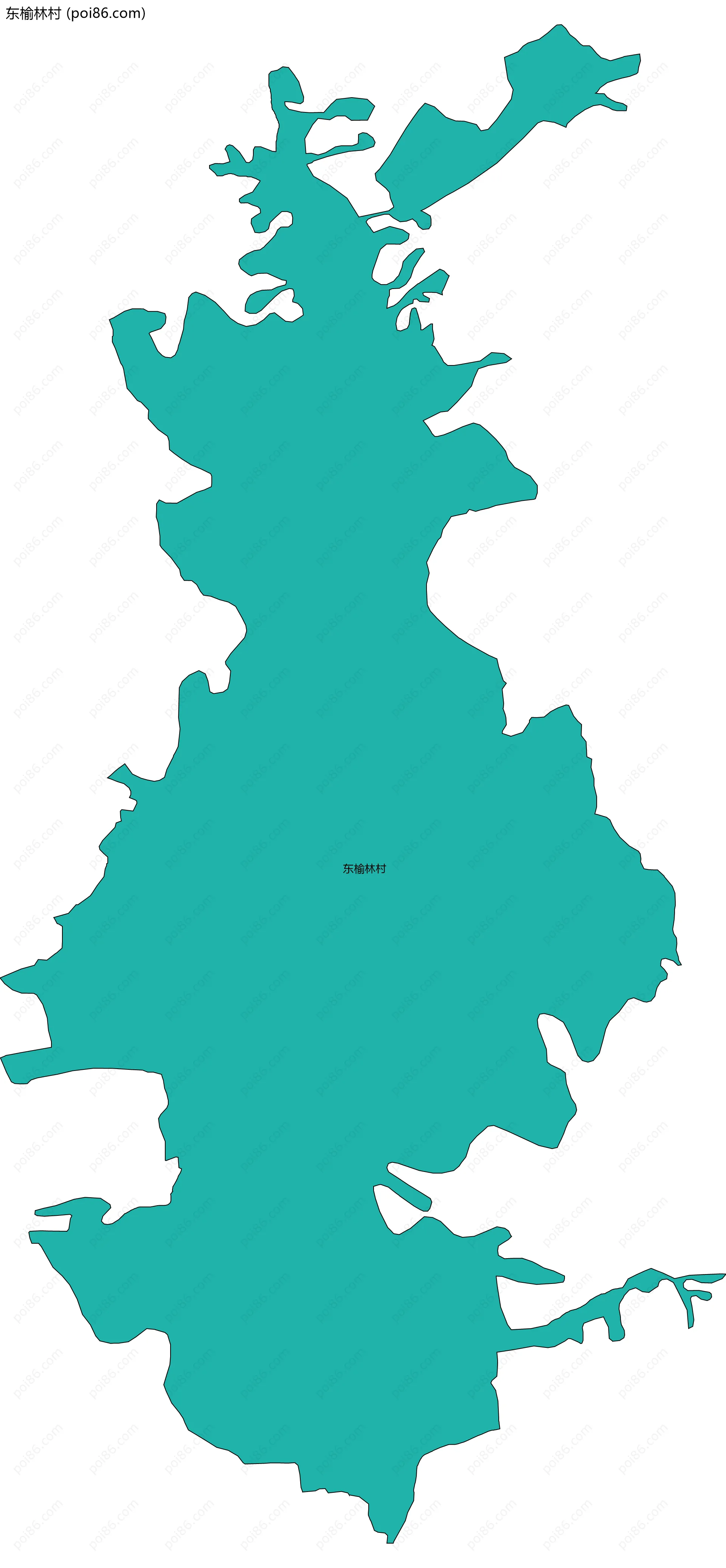 东榆林村边界地图