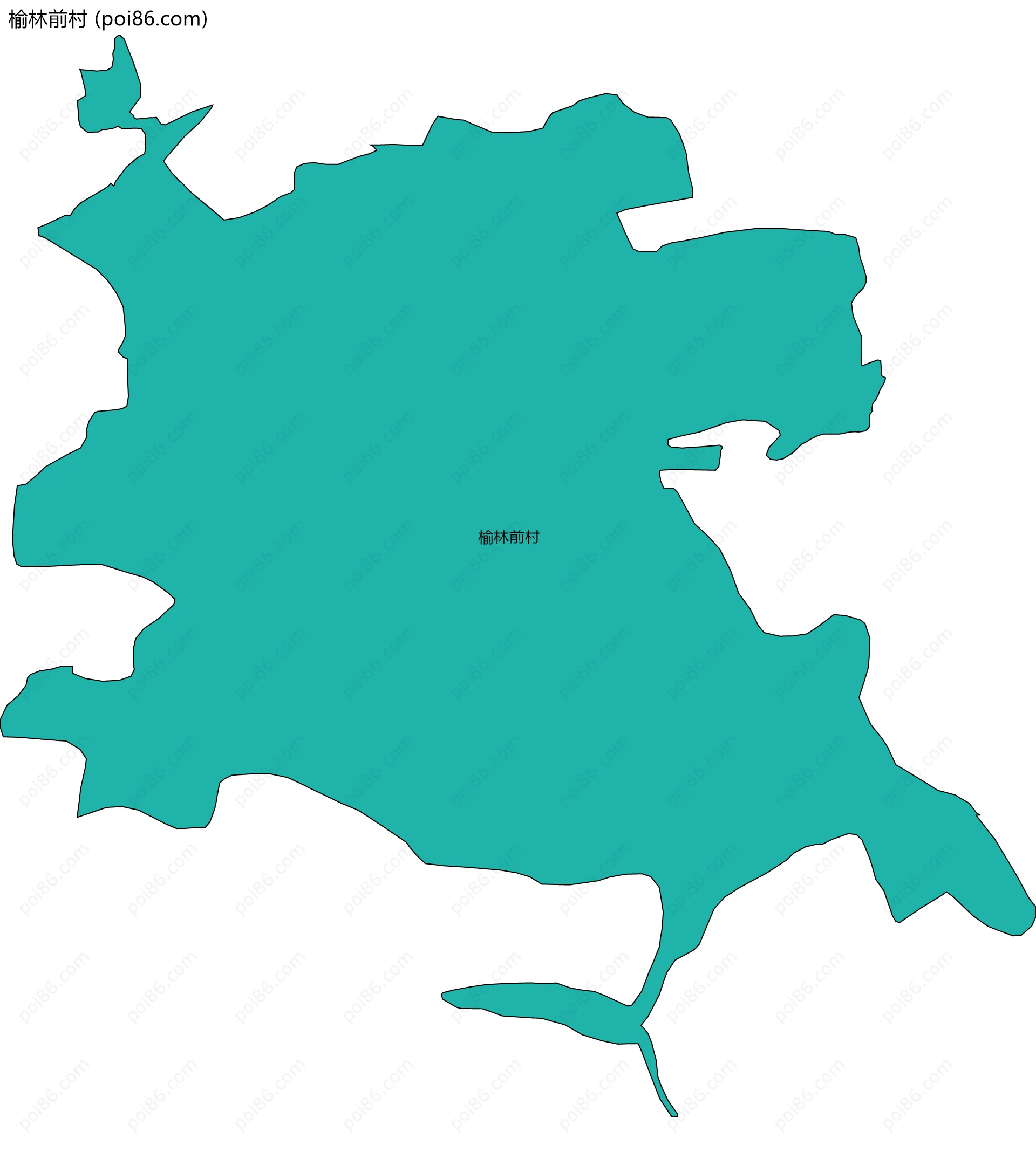 榆林前村边界地图