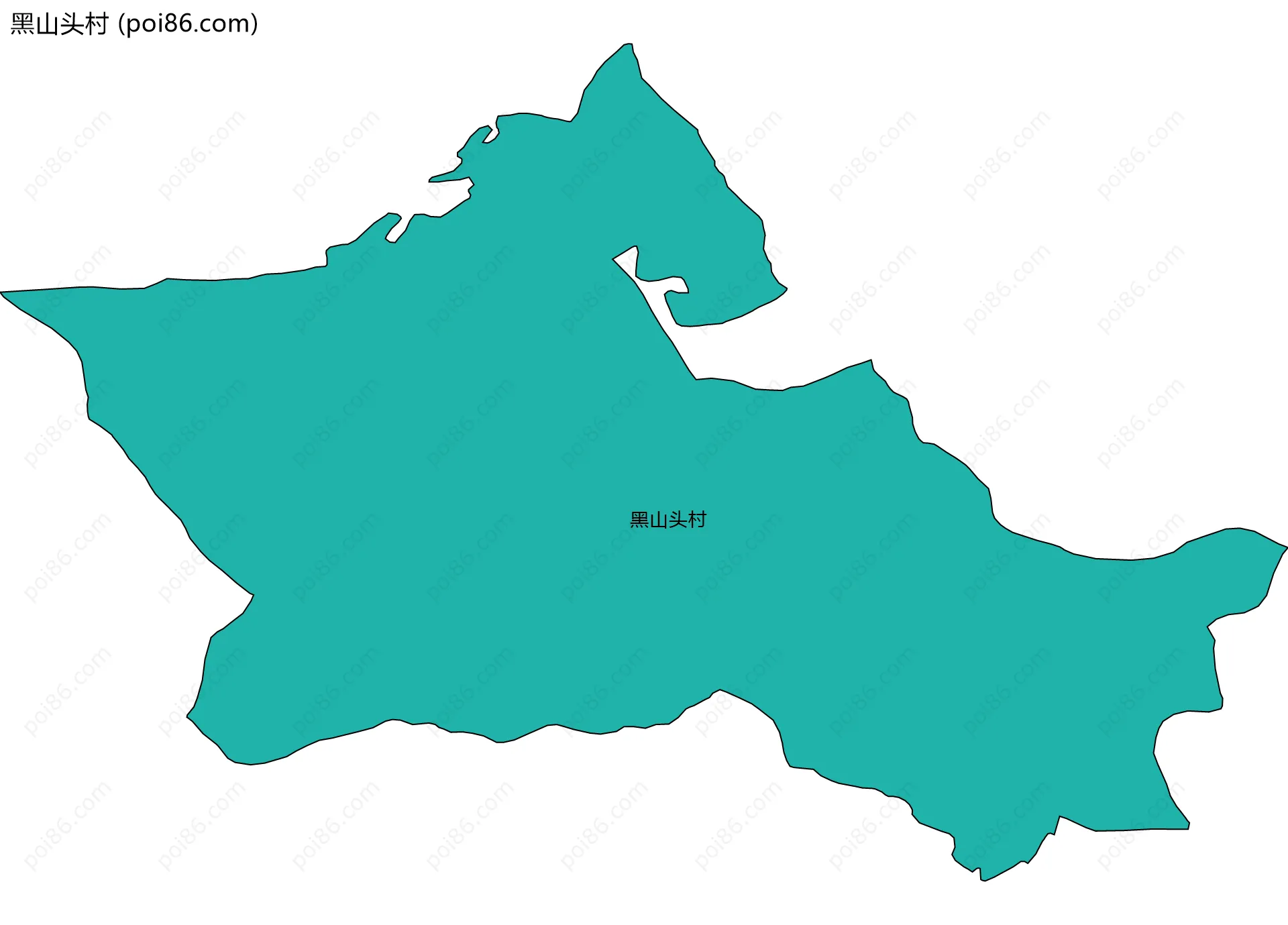 黑山头村边界地图