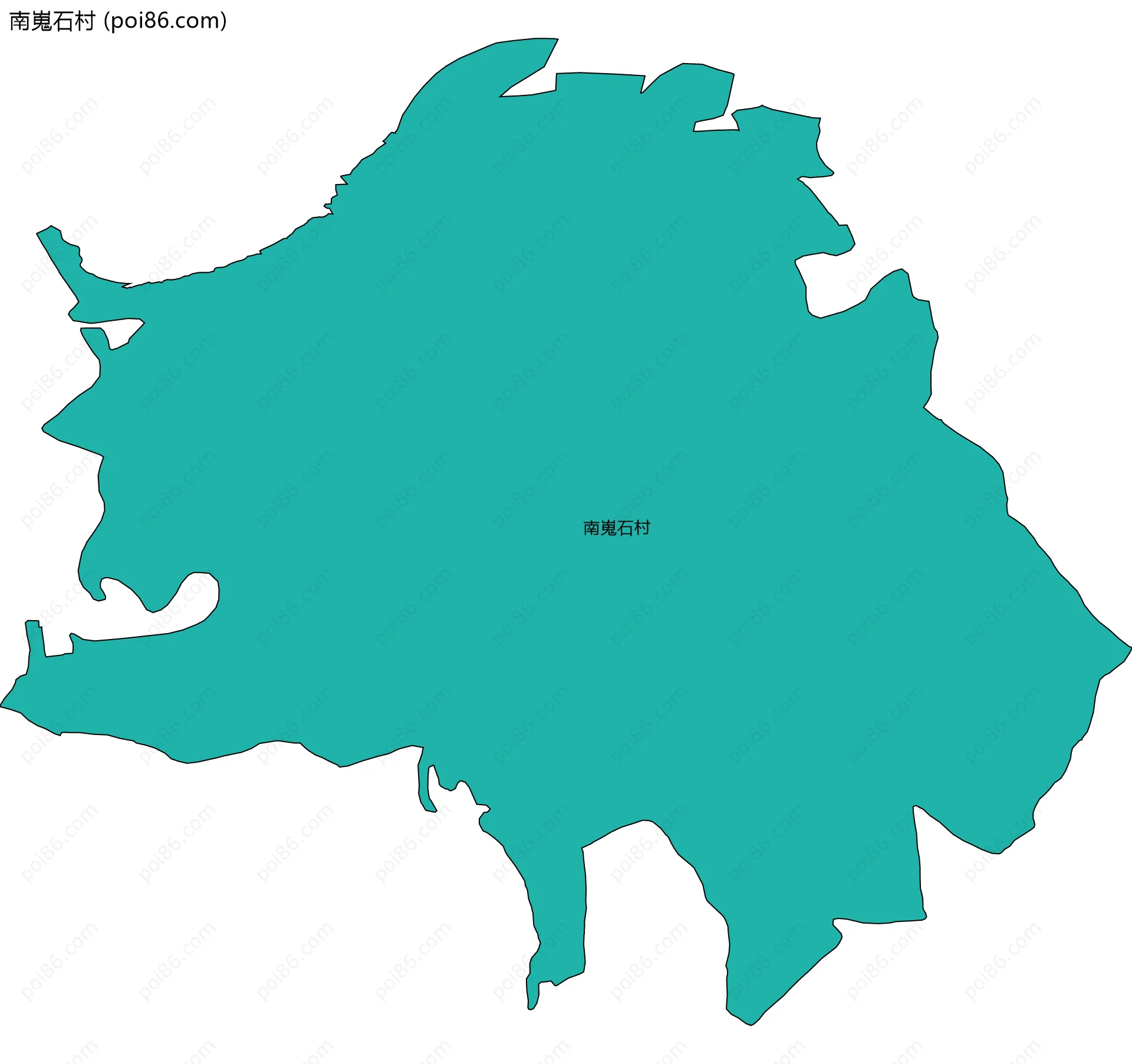 南嵬石村边界地图