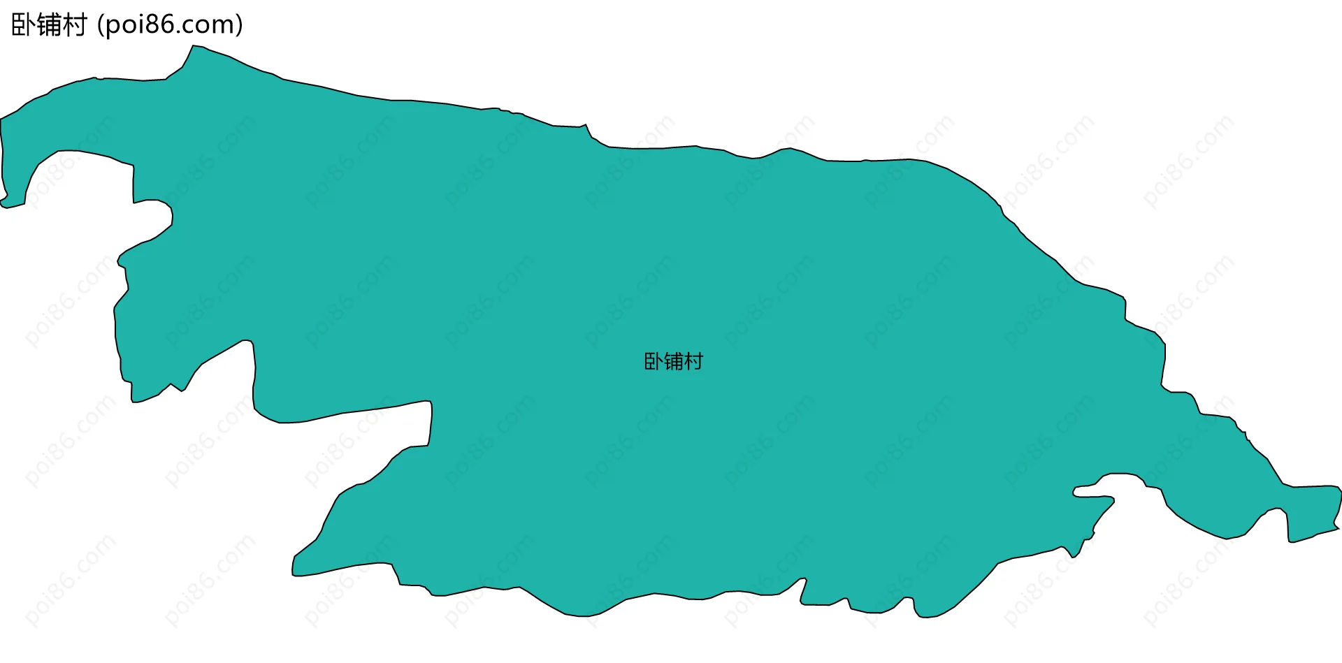 卧铺村边界地图