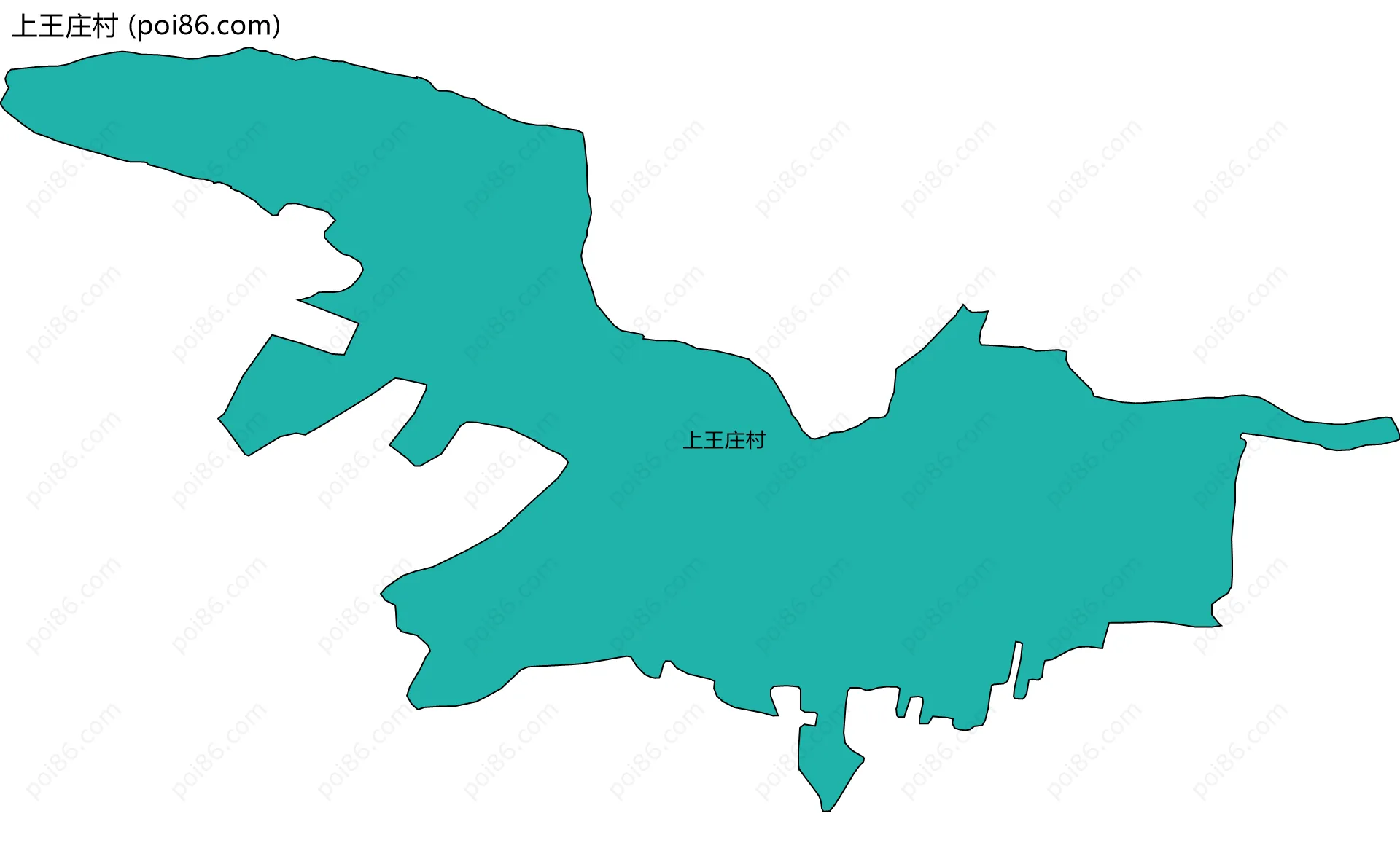 上王庄村边界地图