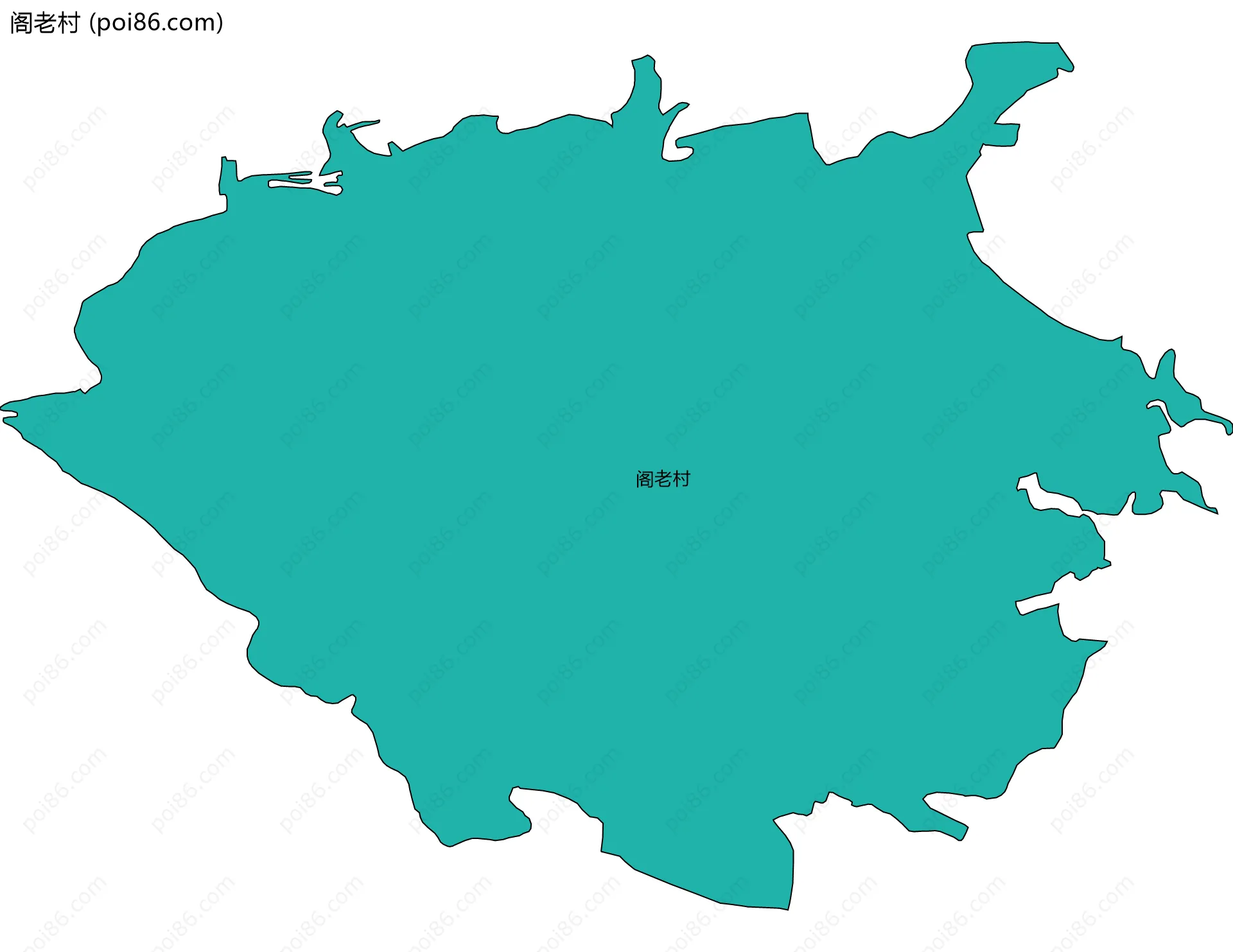 阁老村边界地图