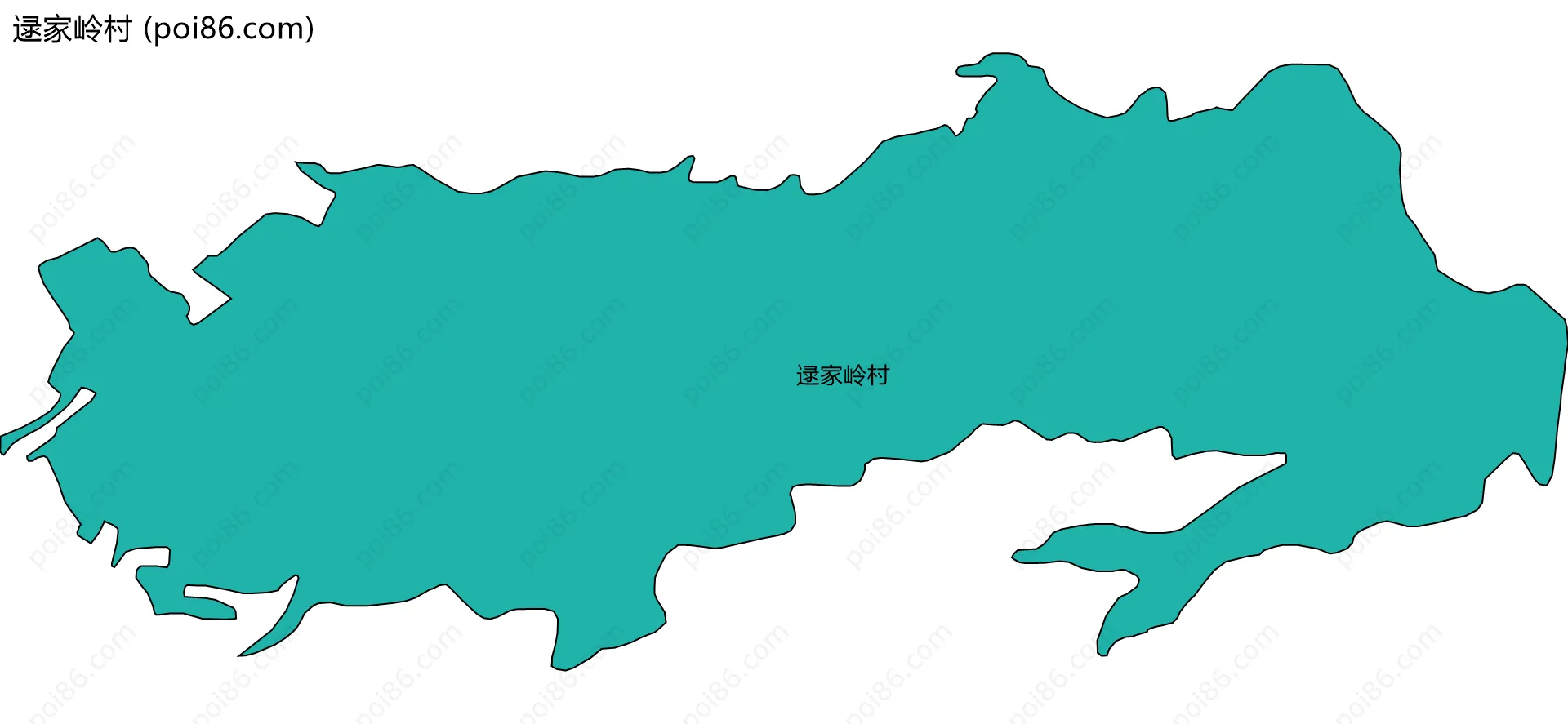 逯家岭村边界地图