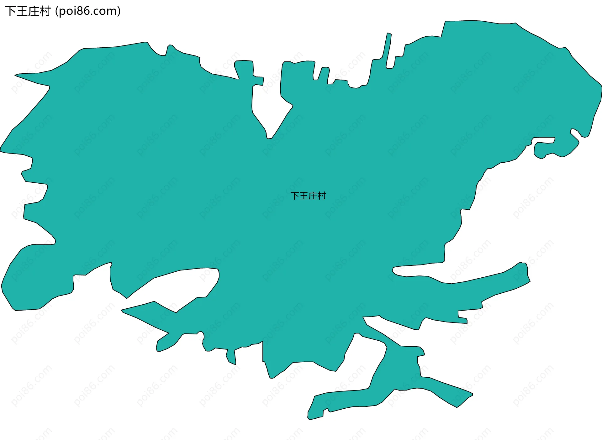 下王庄村边界地图