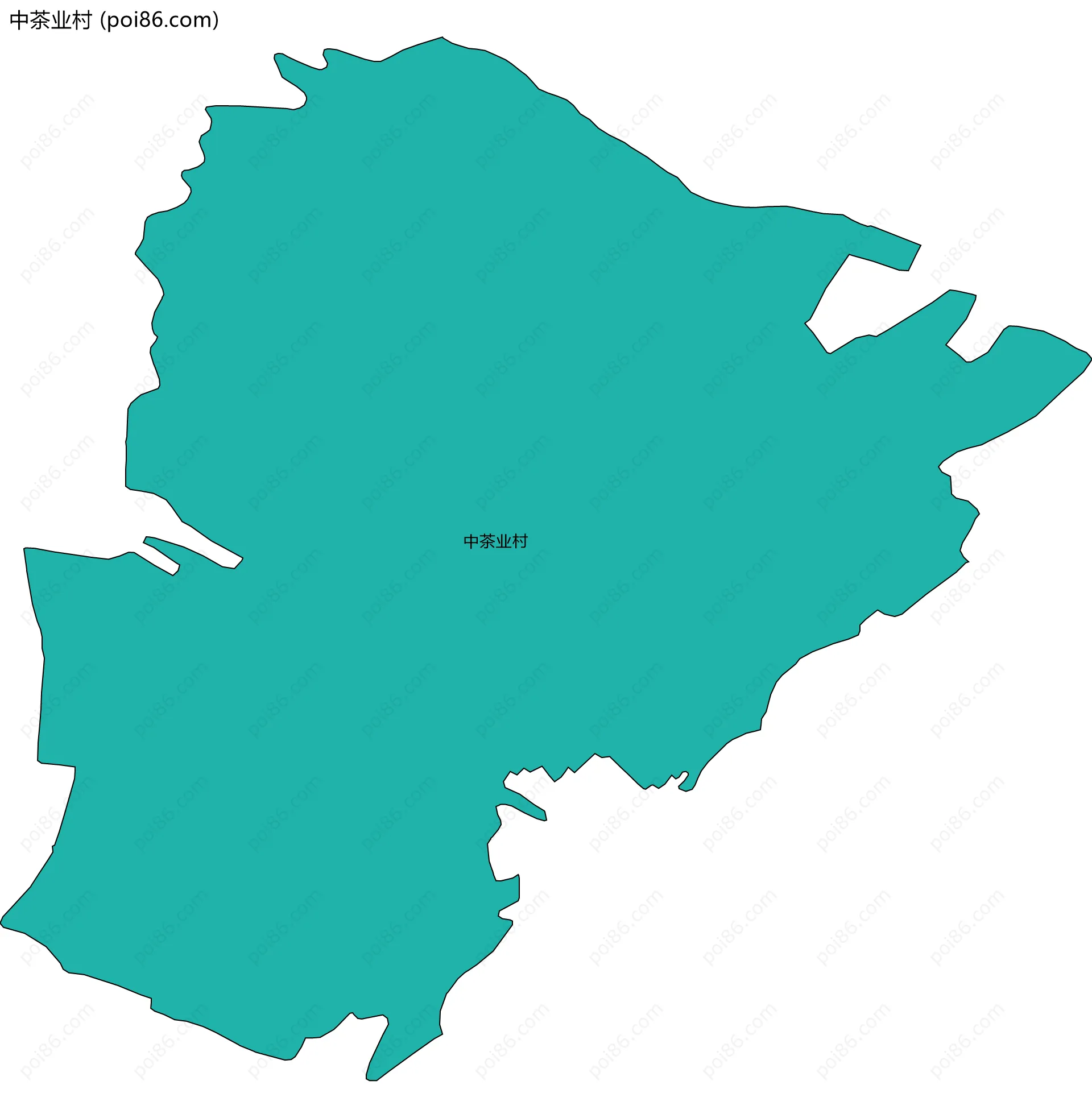 中茶业村边界地图