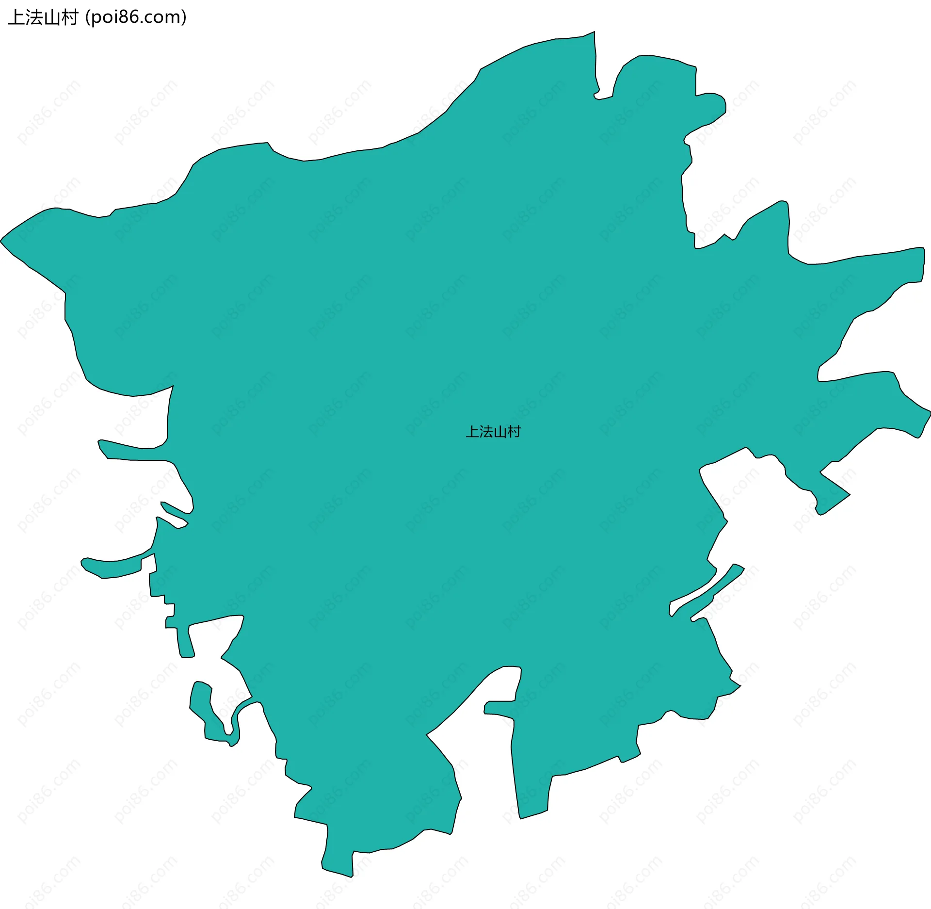 上法山村边界地图