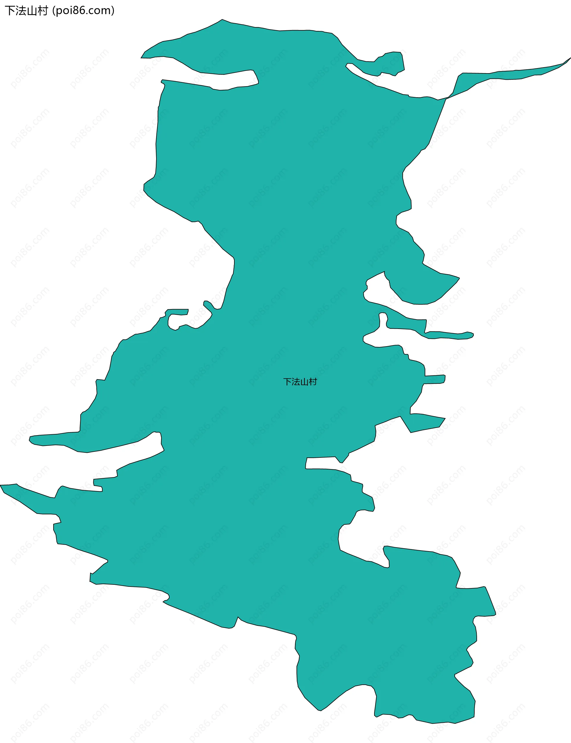 下法山村边界地图