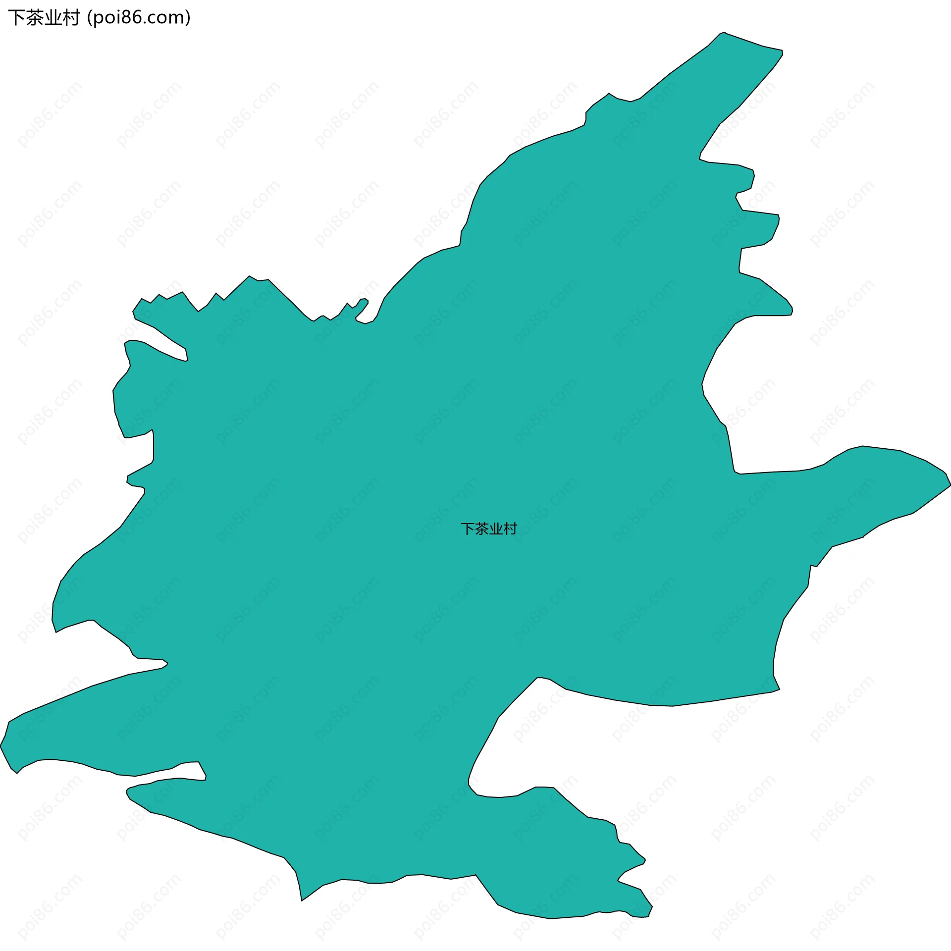 下茶业村边界地图