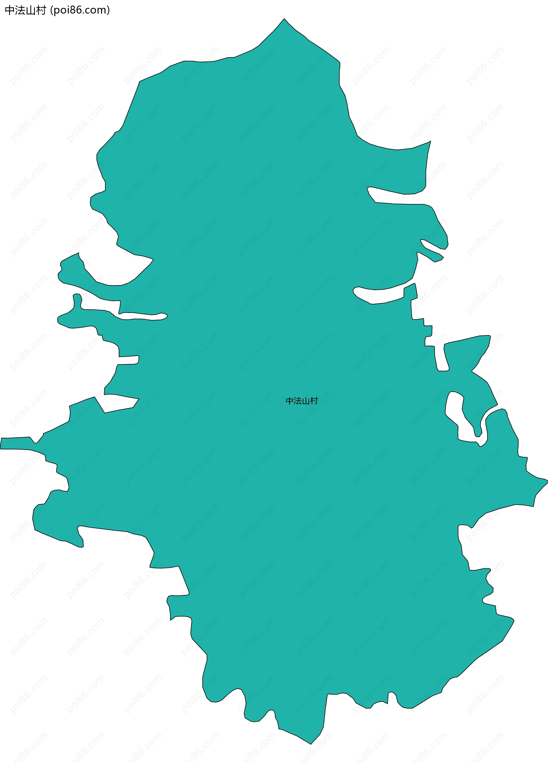 中法山村边界地图