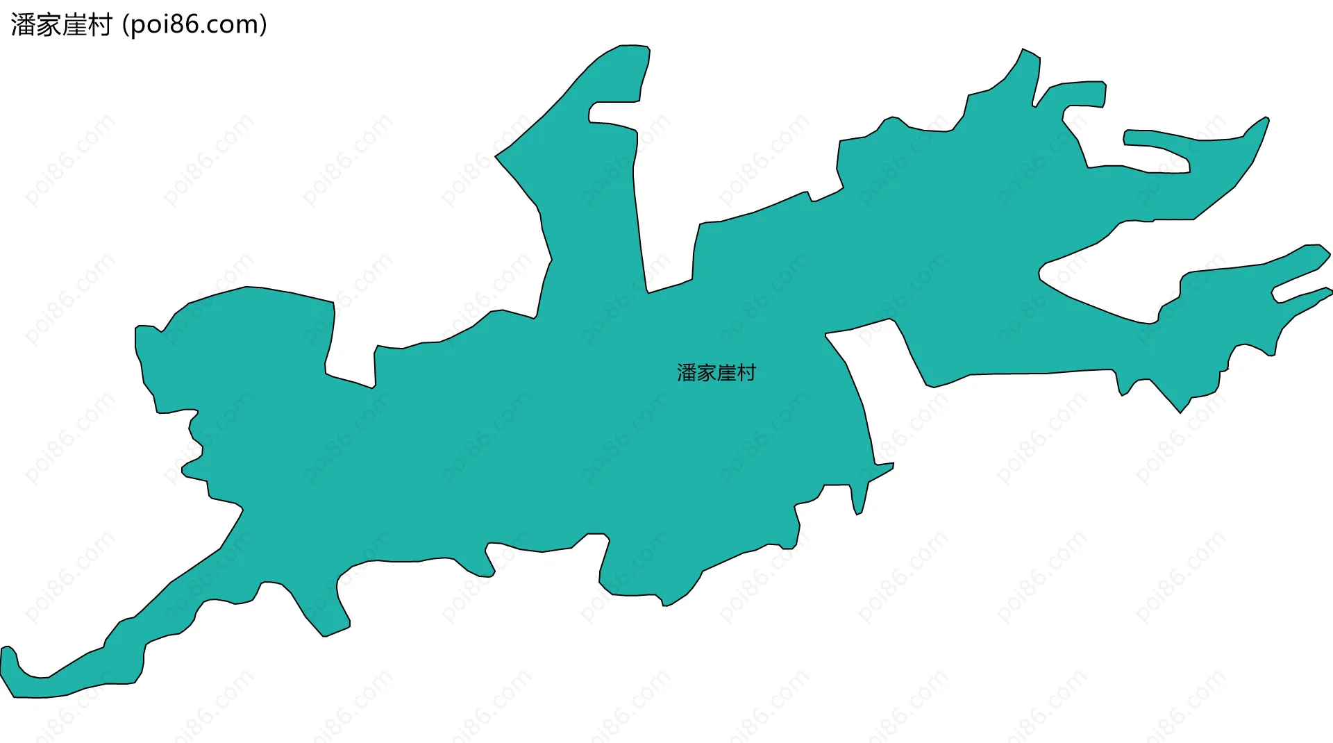 潘家崖村边界地图