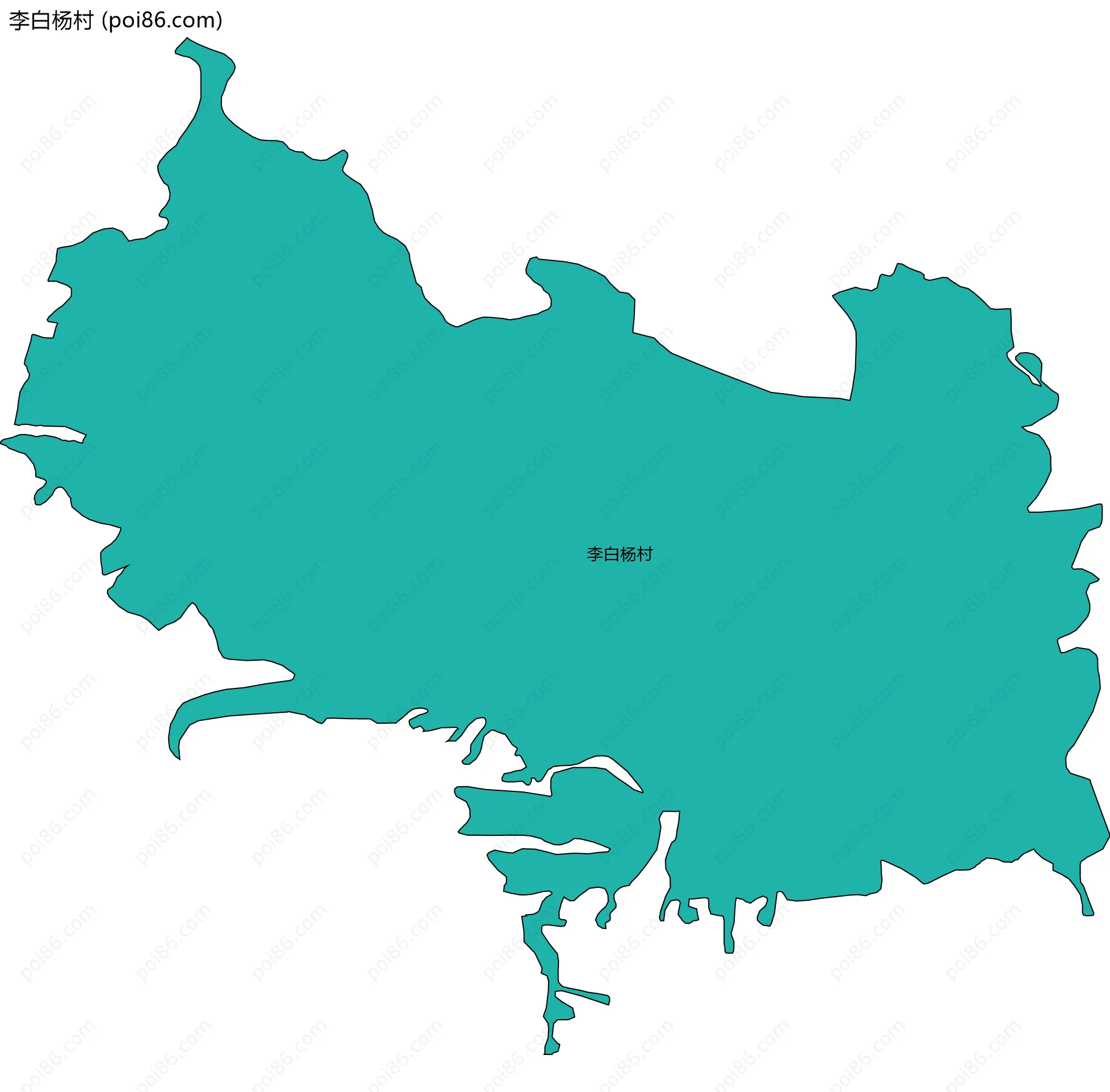 李白杨村边界地图