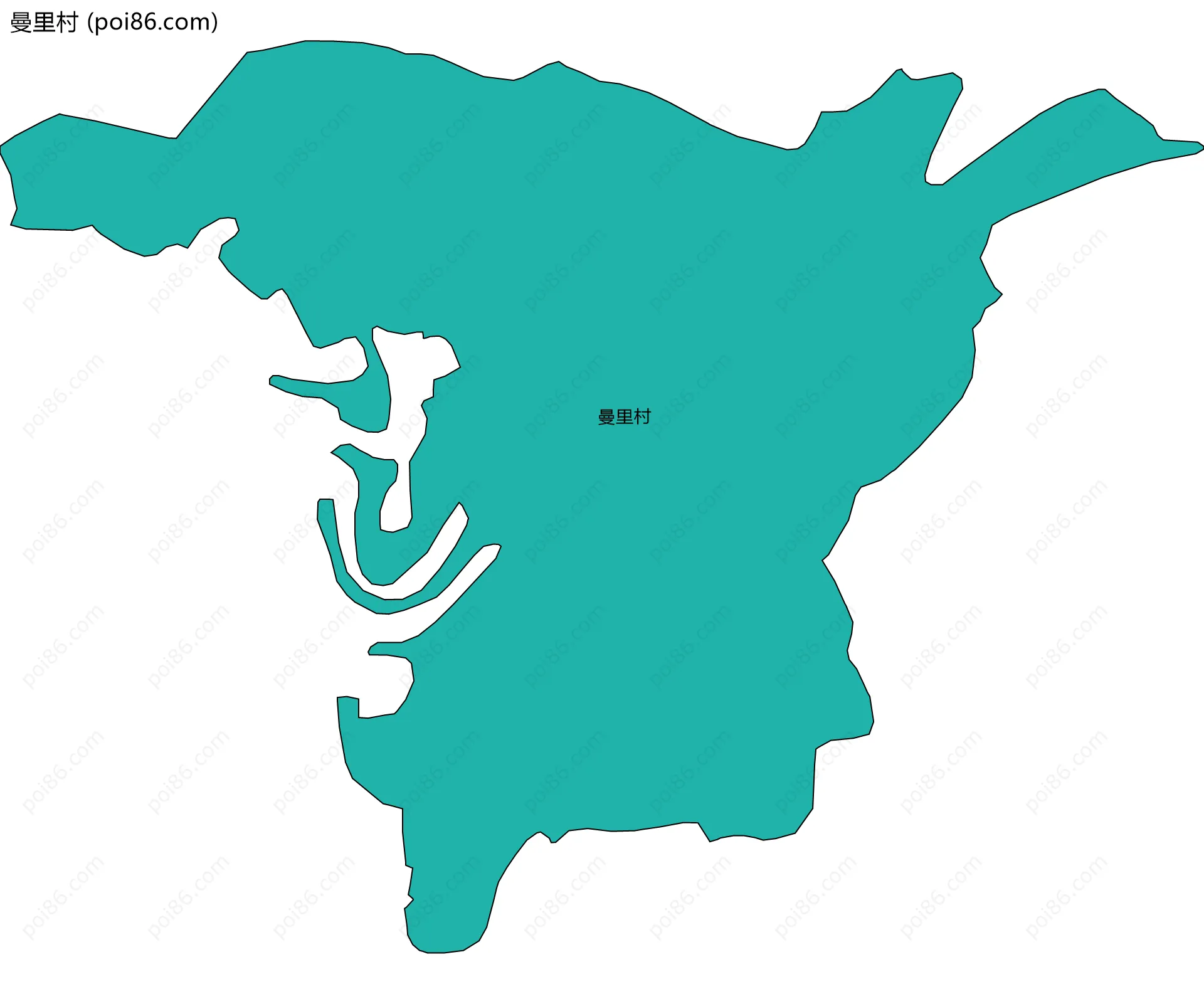 曼里村边界地图