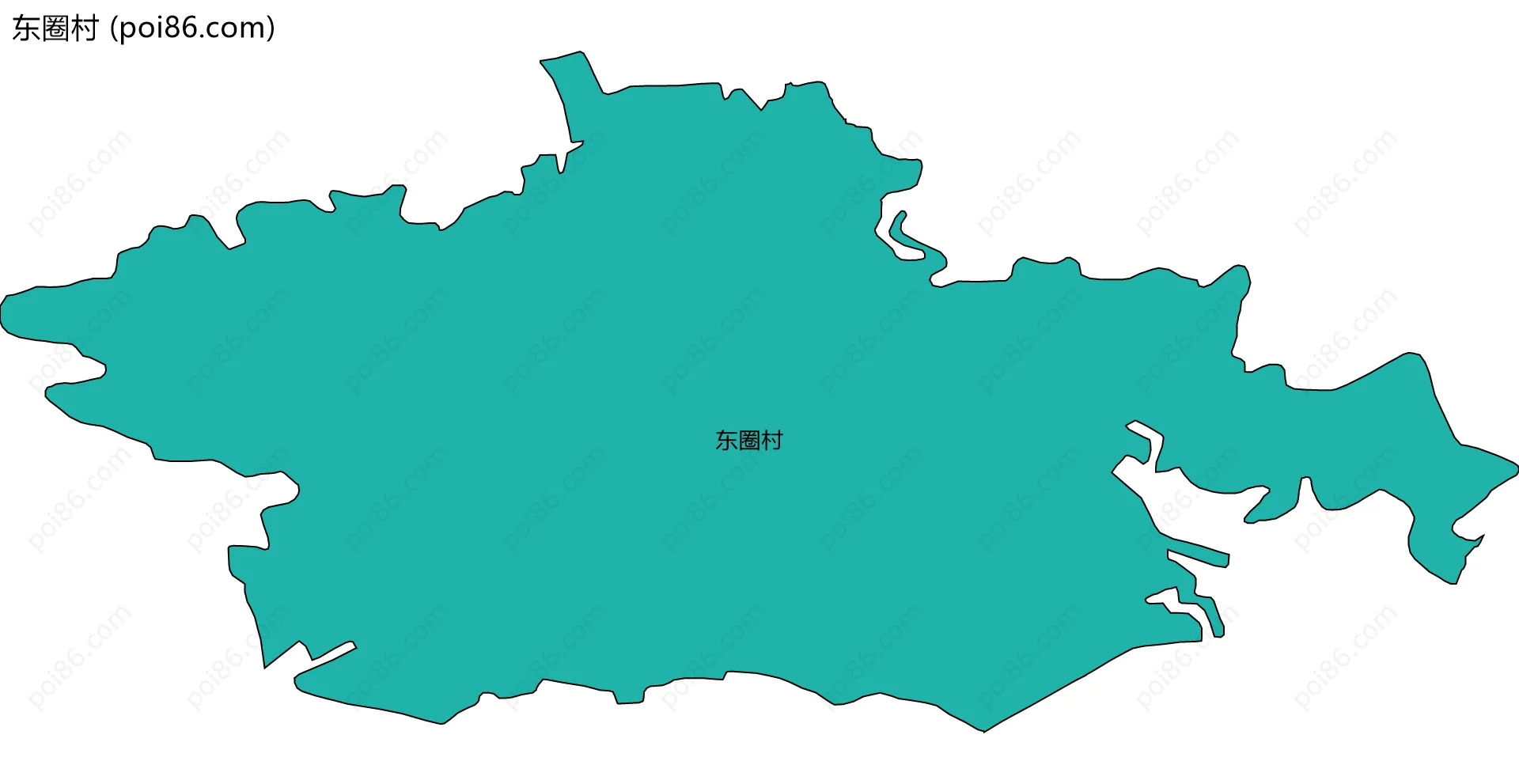 东圈村边界地图