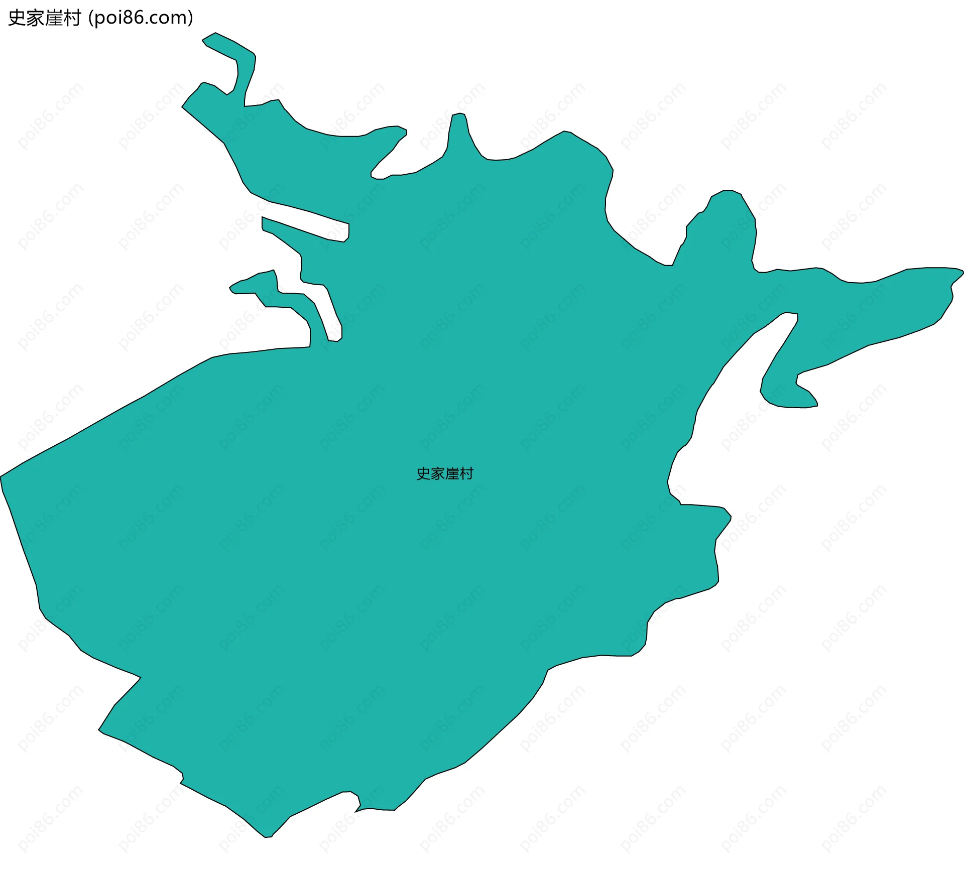 史家崖村边界地图