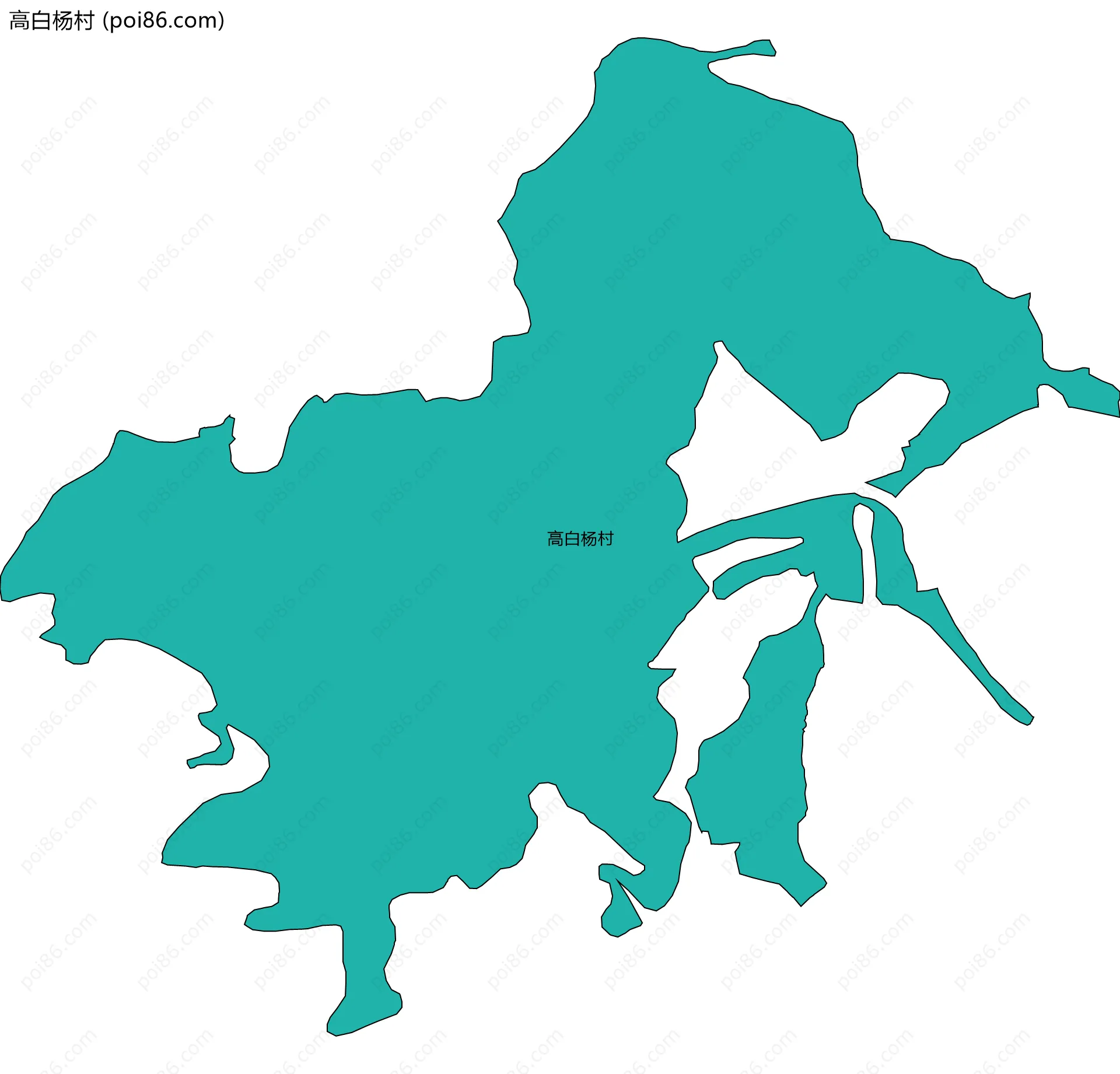 高白杨村边界地图