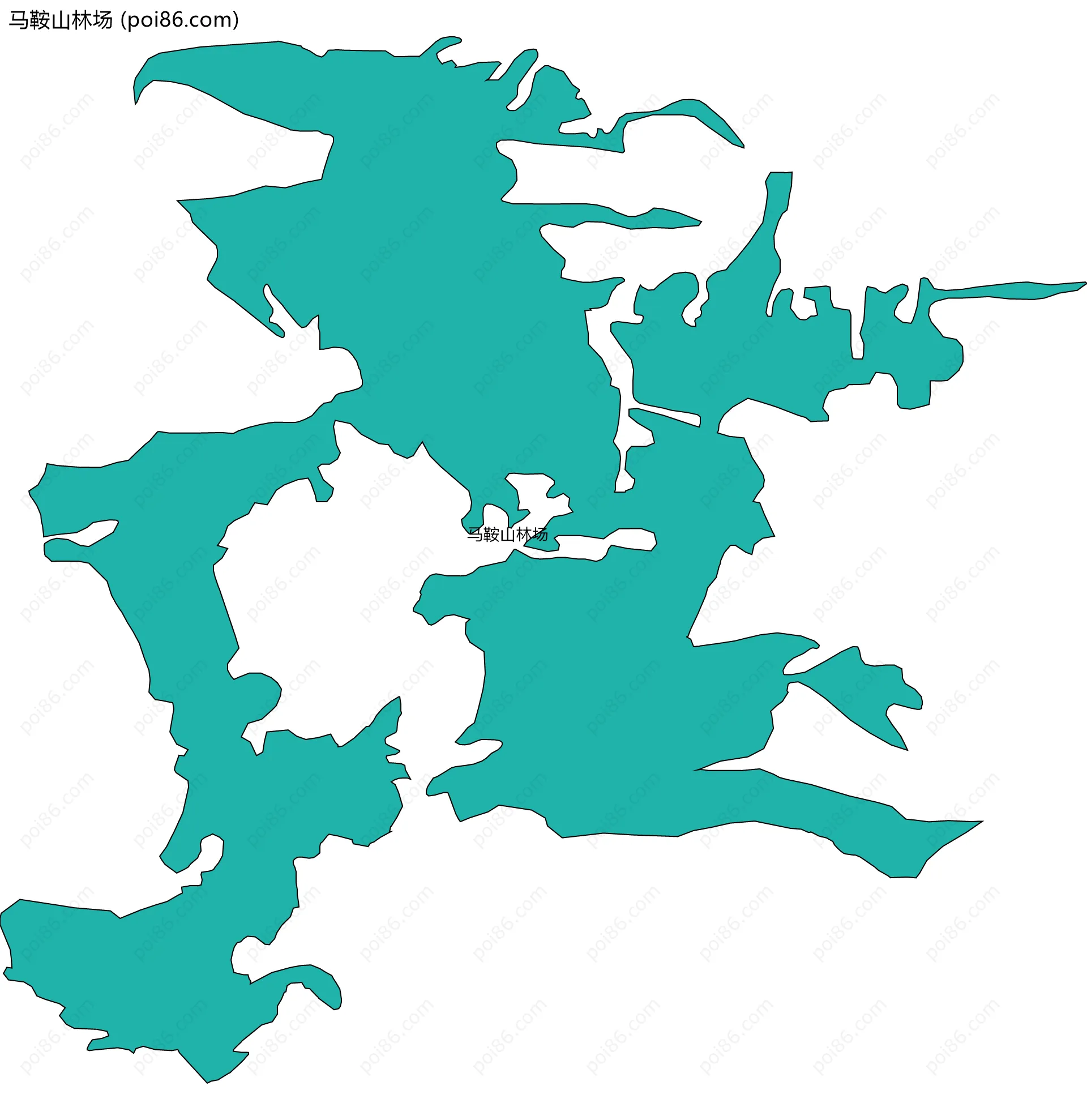 马鞍山林场边界地图