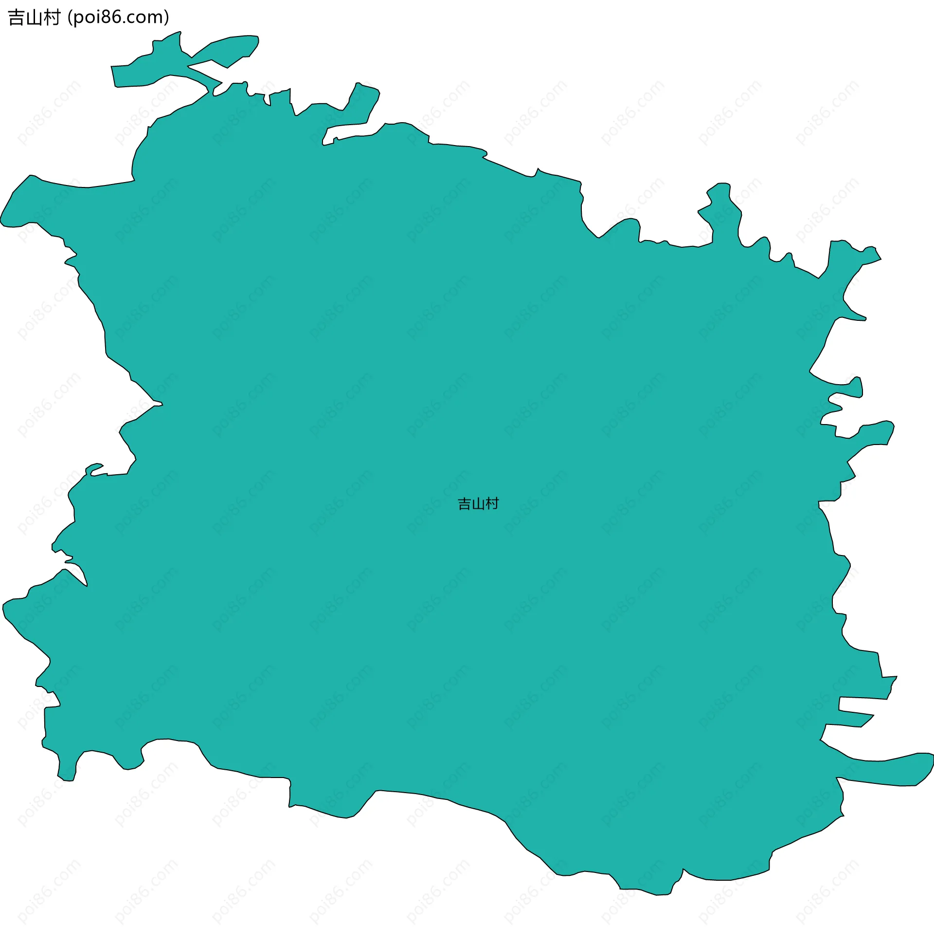 吉山村边界地图