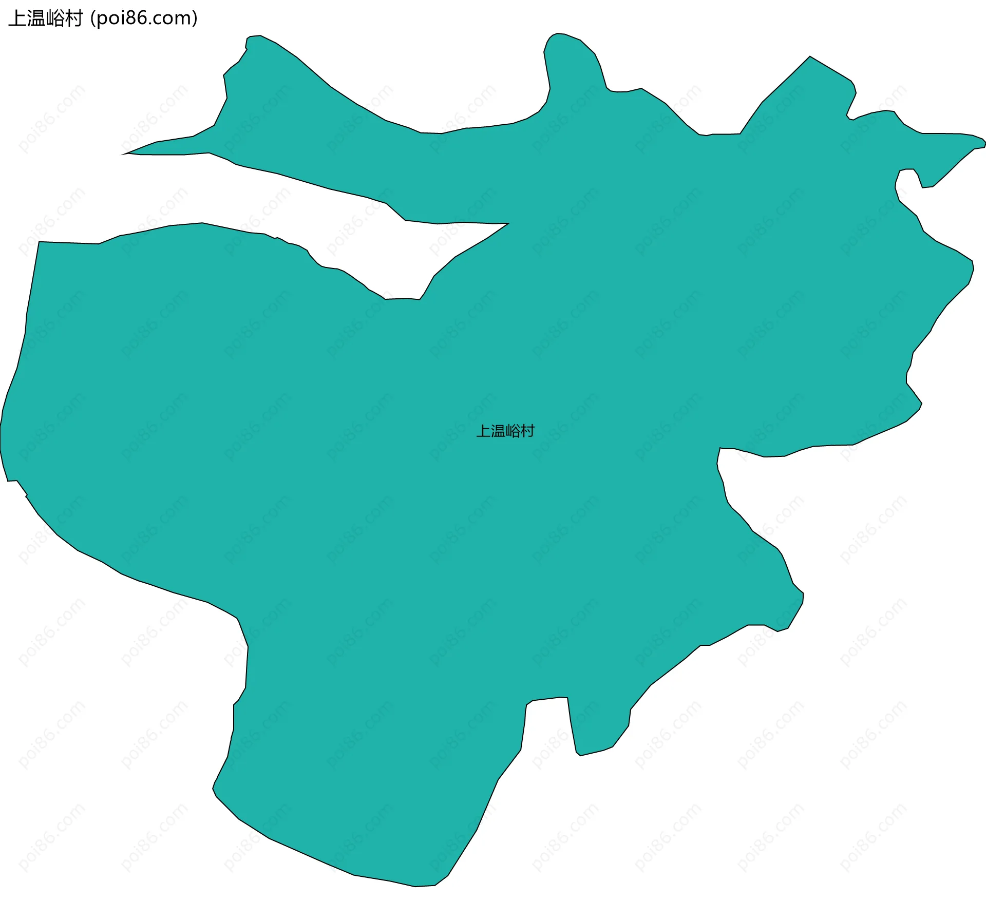 上温峪村边界地图