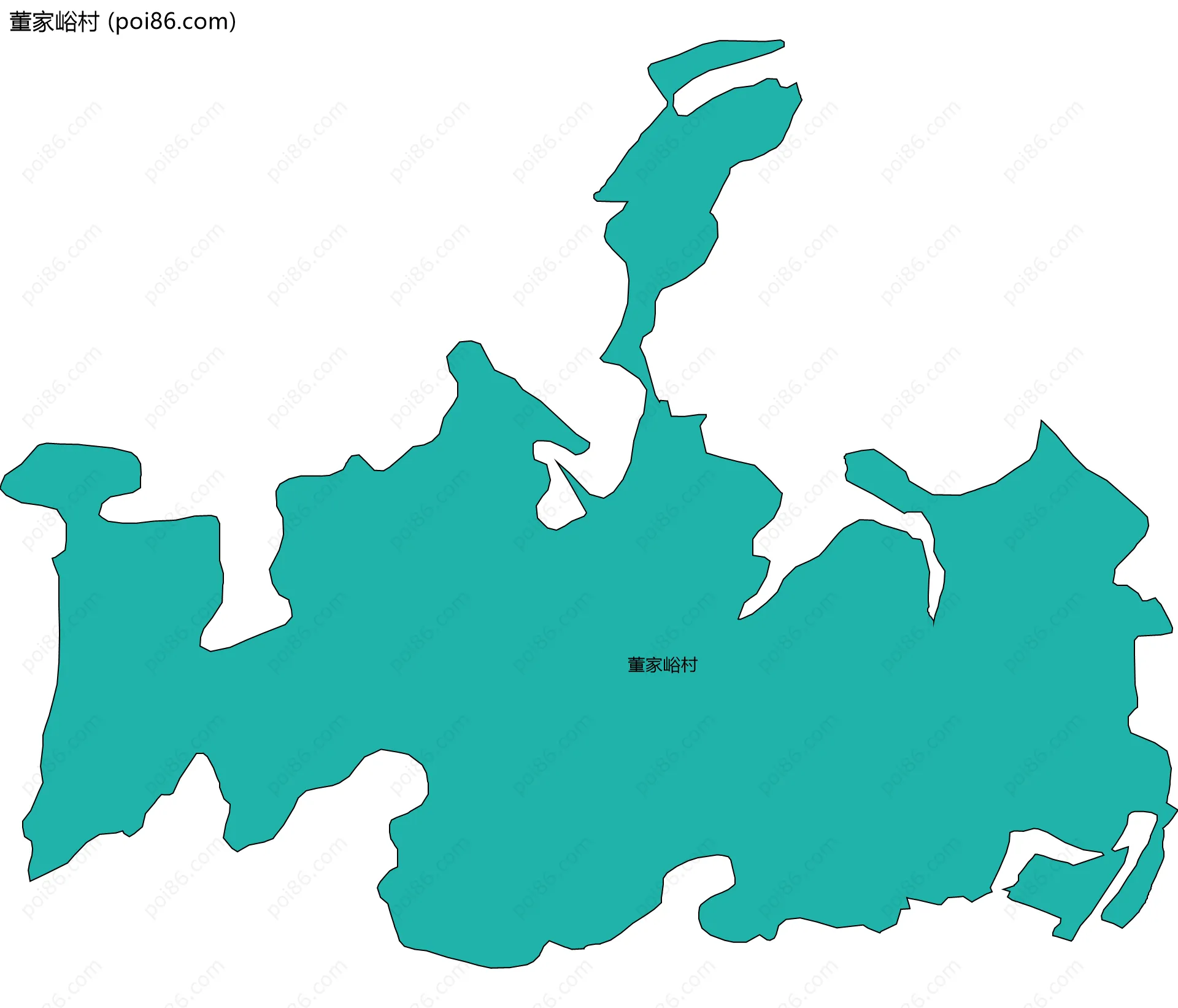 董家峪村边界地图