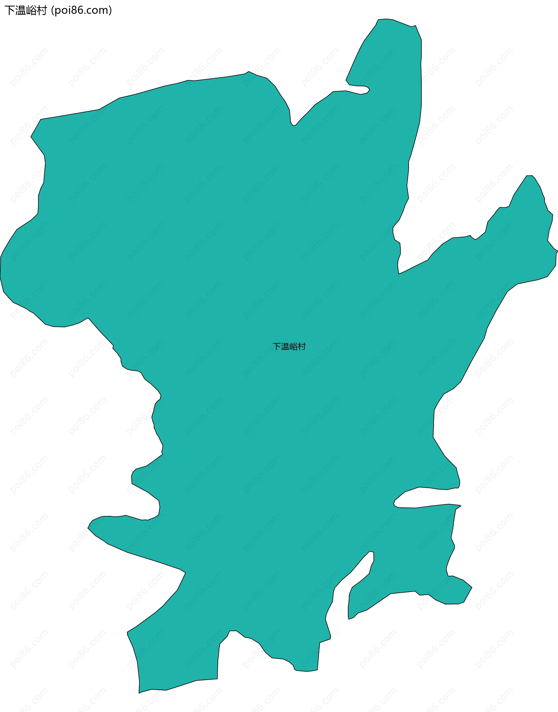 下温峪村边界地图