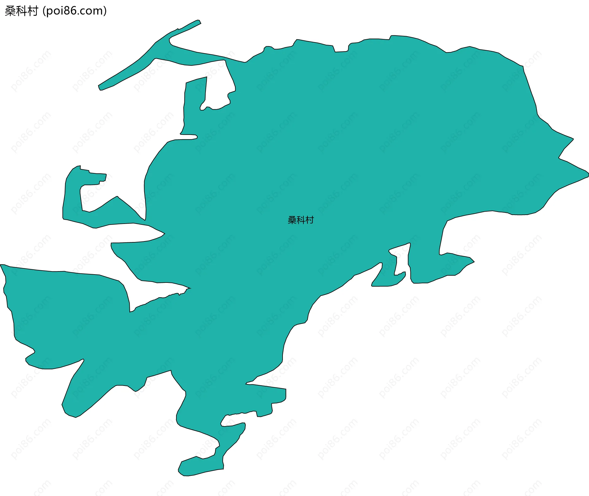 桑科村边界地图