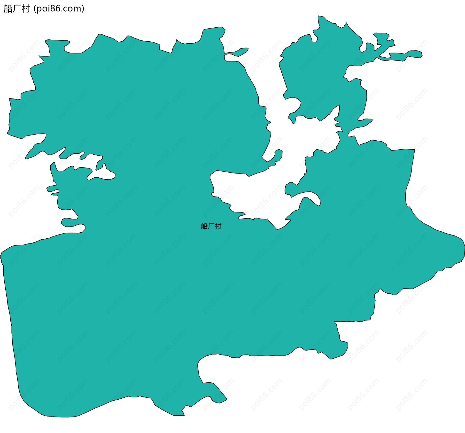船厂村边界地图