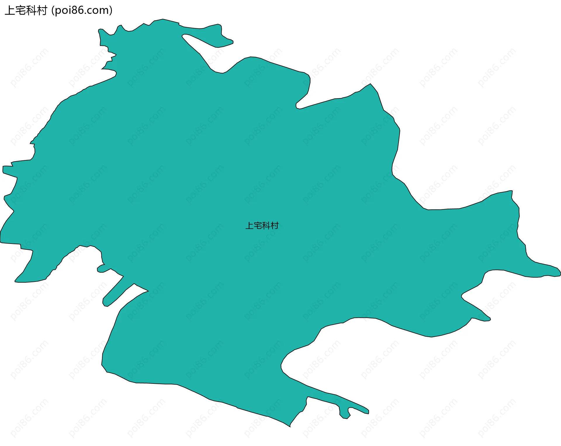 上宅科村边界地图