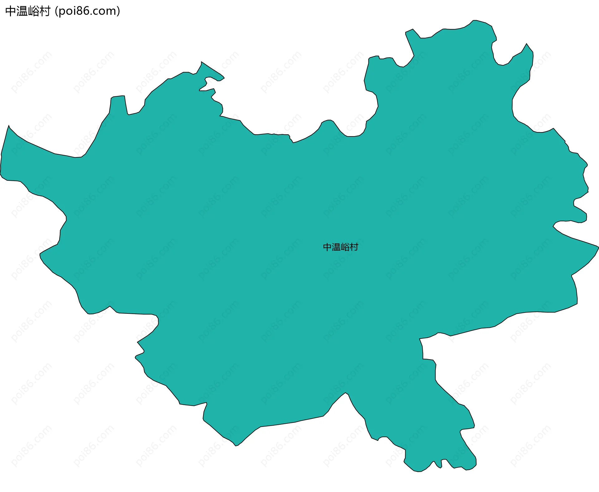 中温峪村边界地图