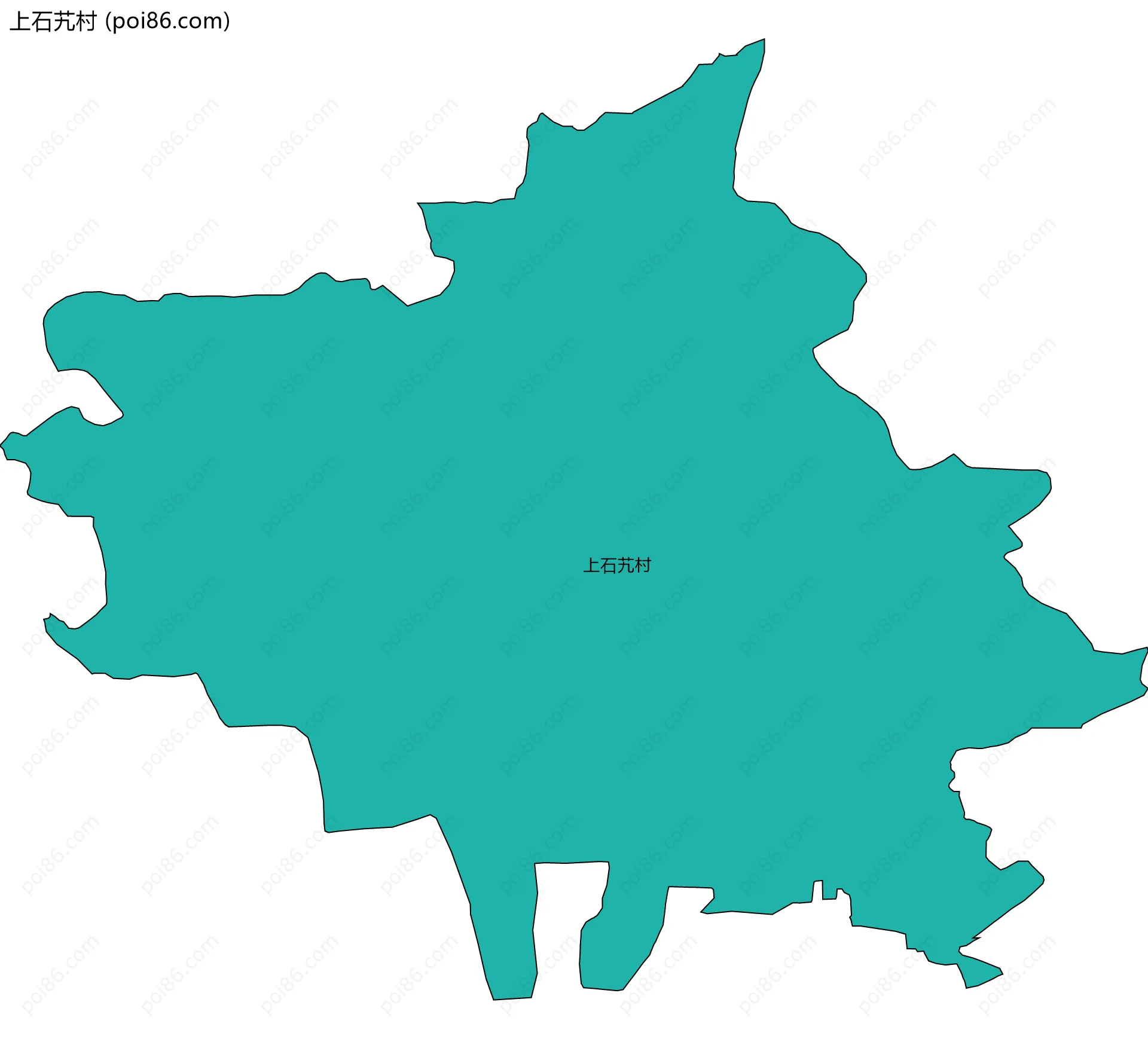 上石艽村边界地图