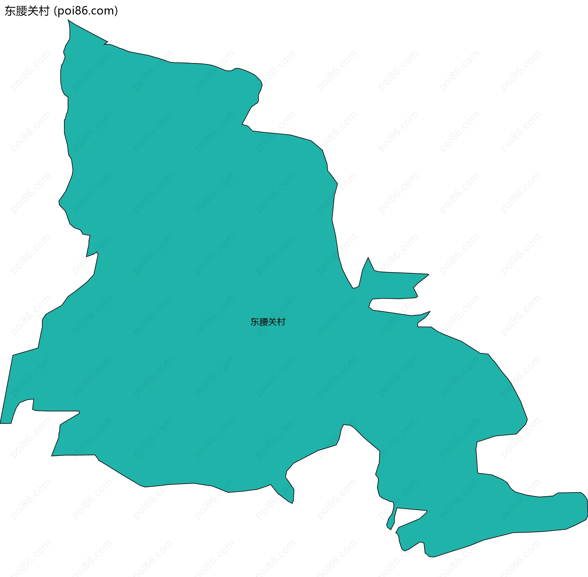 东腰关村边界地图