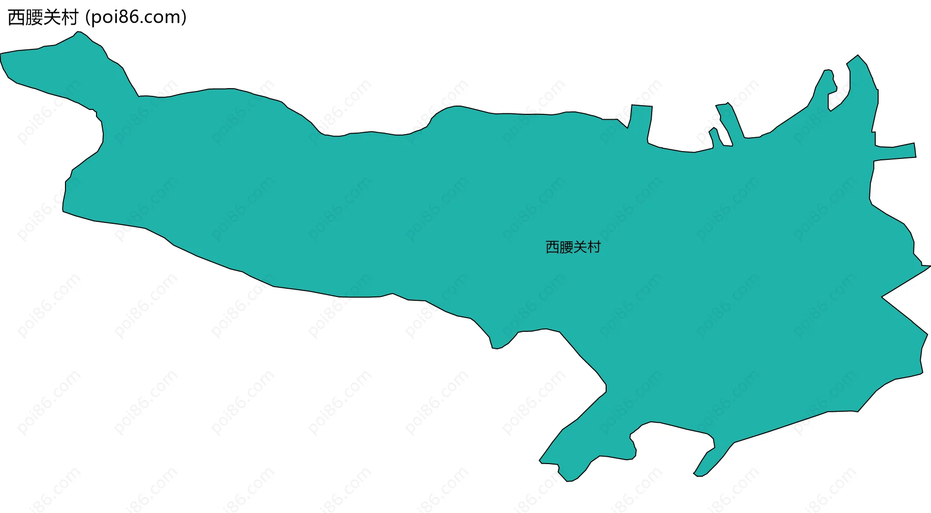 西腰关村边界地图