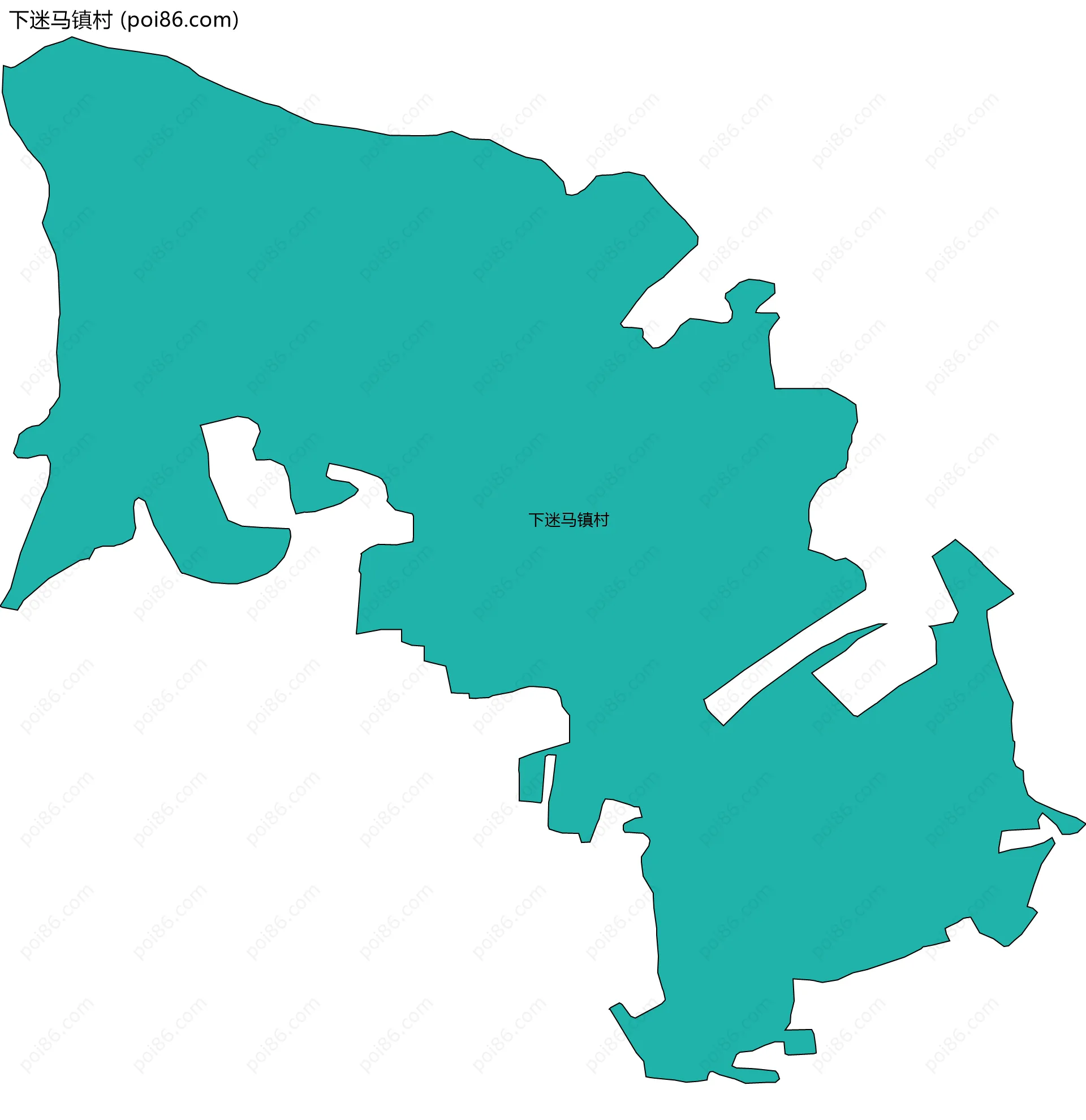 下迷马镇村边界地图