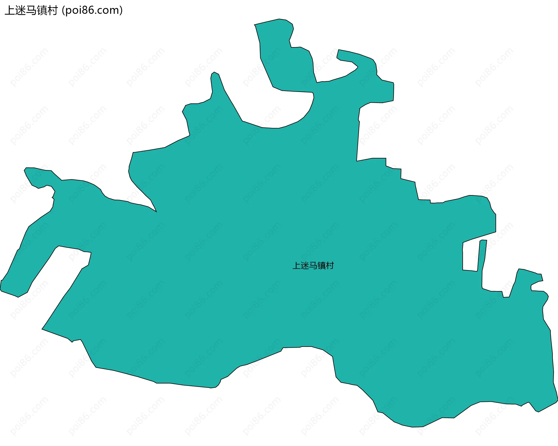 上迷马镇村边界地图