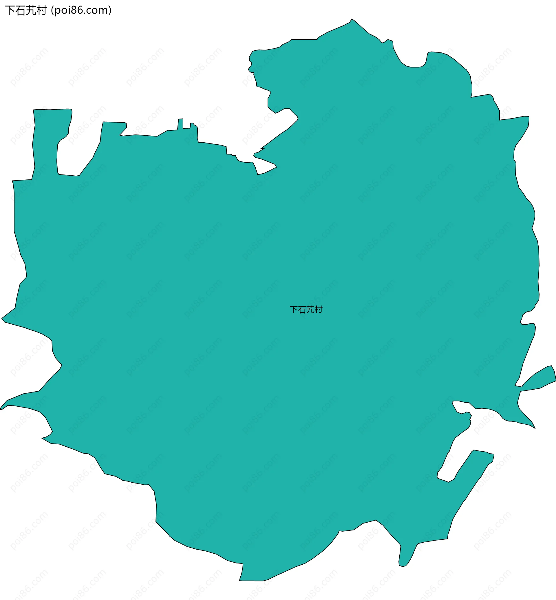 下石艽村边界地图