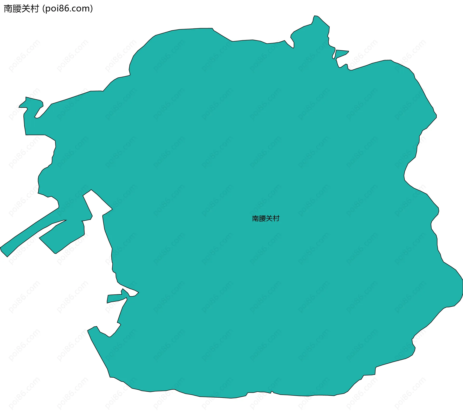 南腰关村边界地图